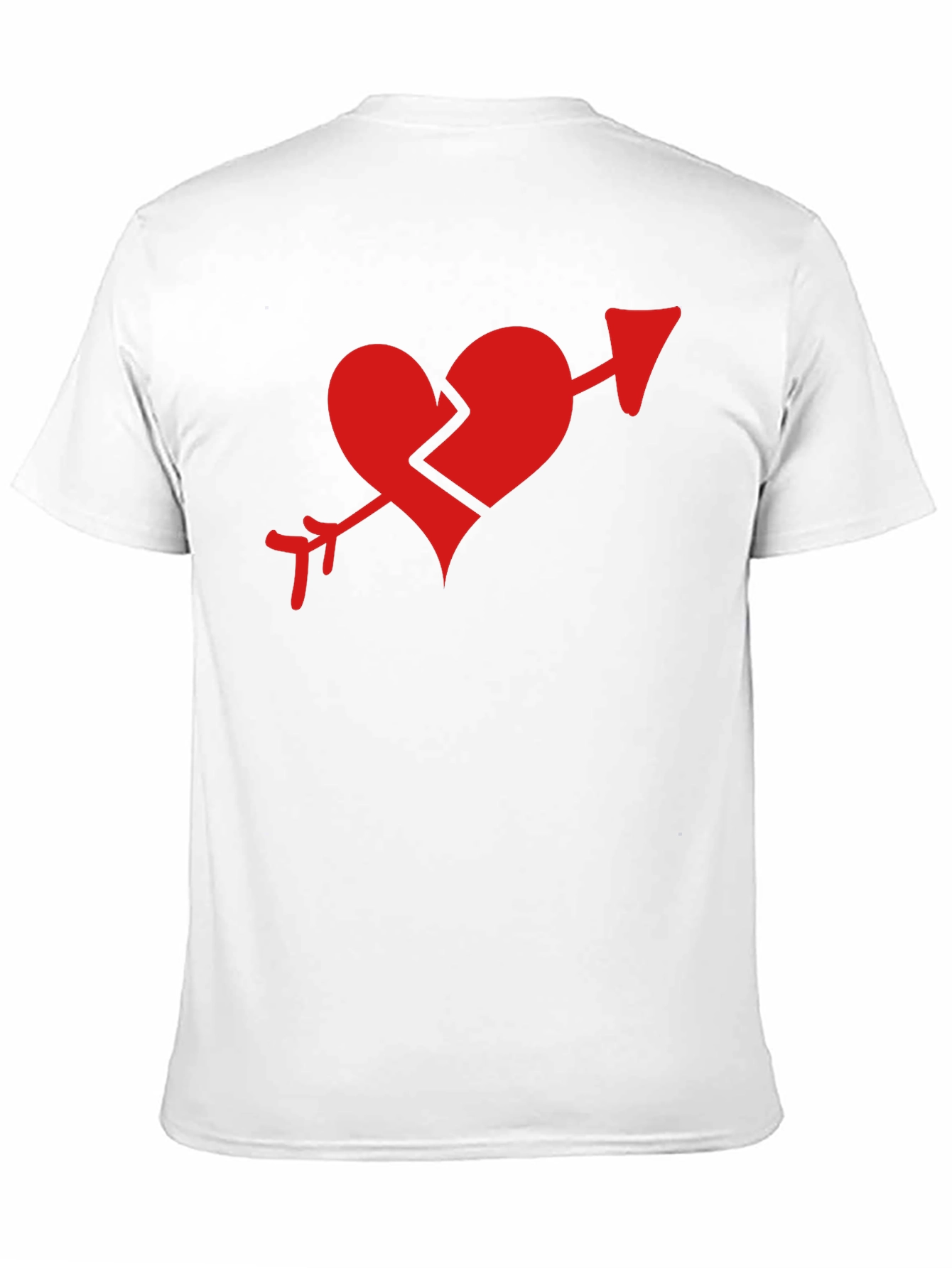 Black Broken Heart Arrow Graphic Tee - Mens T-Shirt view 11