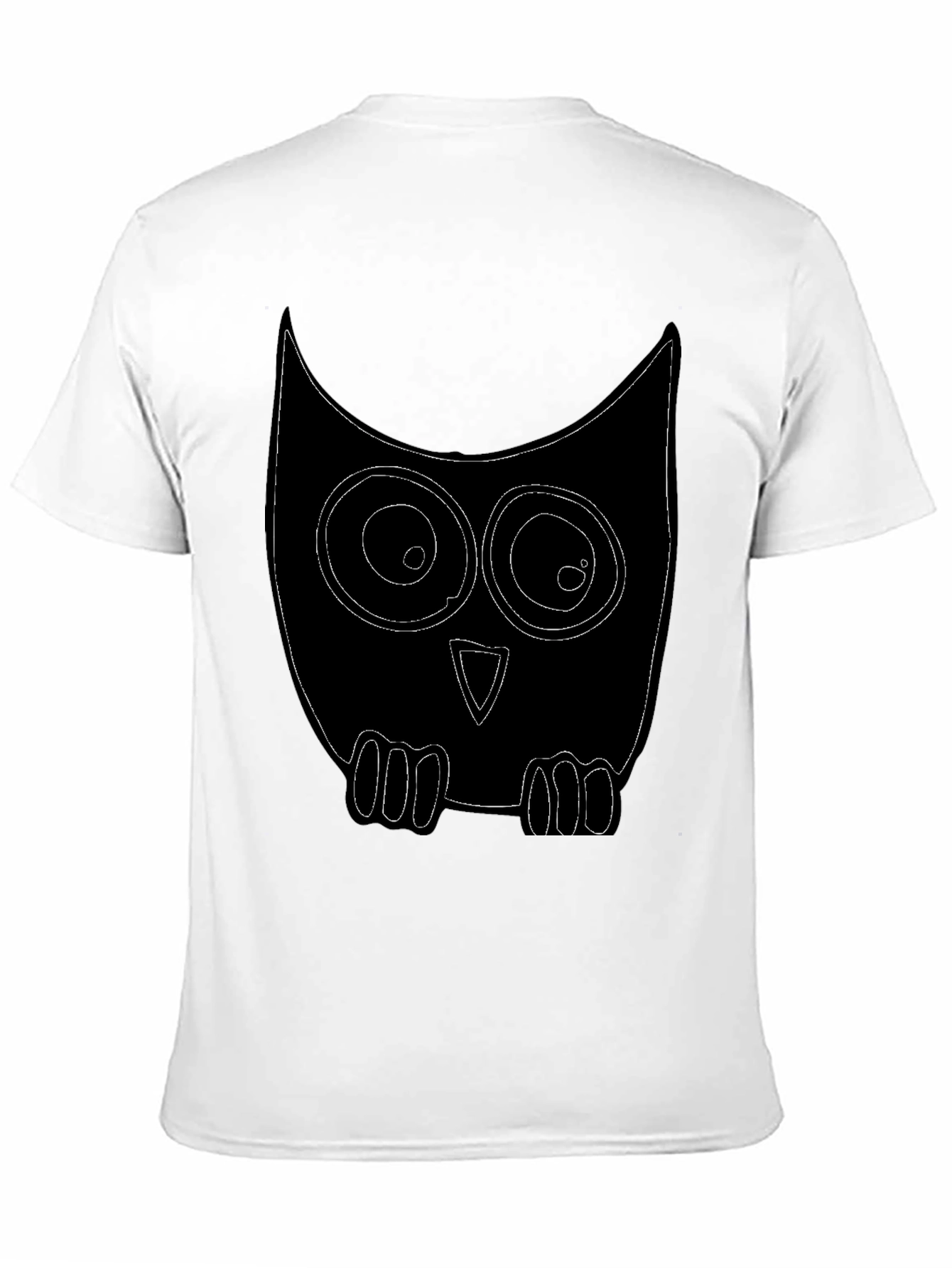 Black Owl Graphic Print Crew Neck T-Shirt view 11