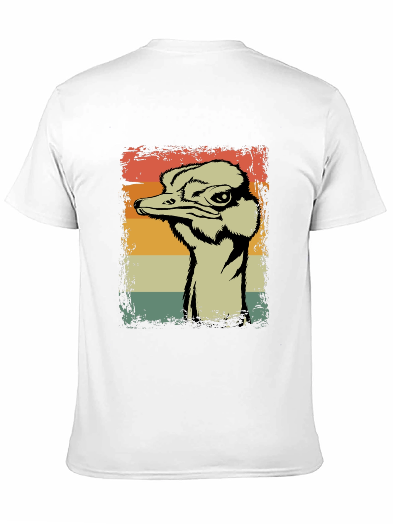 Black Retro Ostrich T-Shirt - Vintage Style view 11