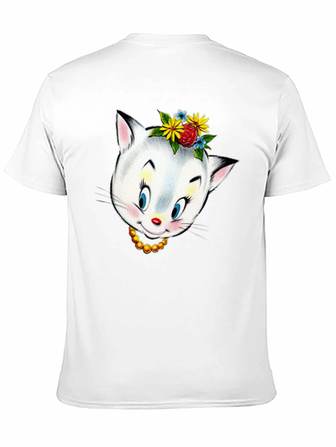 Black Vintage Cat Graphic T-Shirt - Novelty Animal Tee view 11