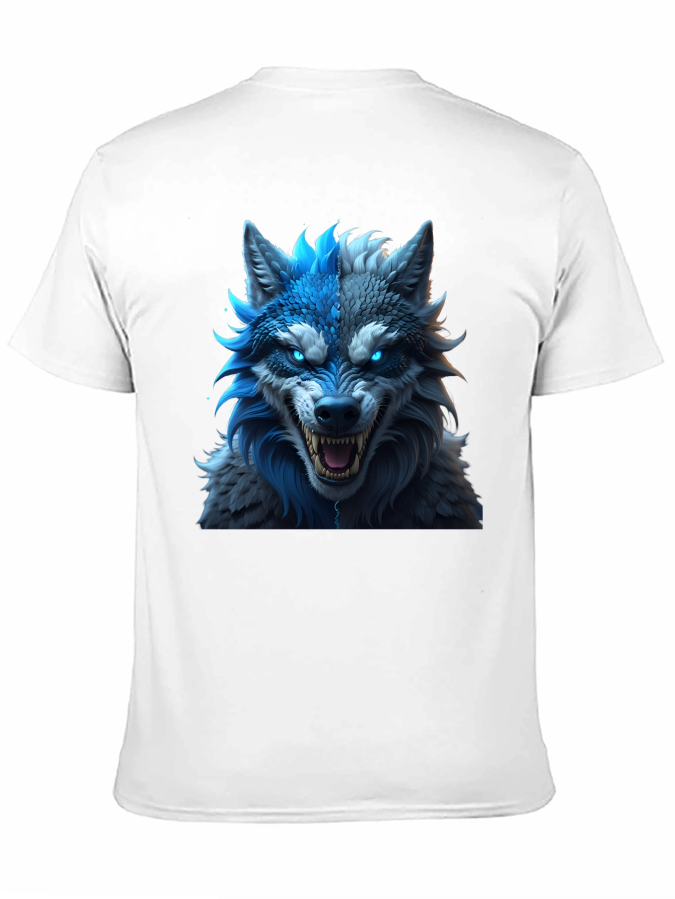 Black Fierce Wolf Graphic Tee - Blue Rage view 11
