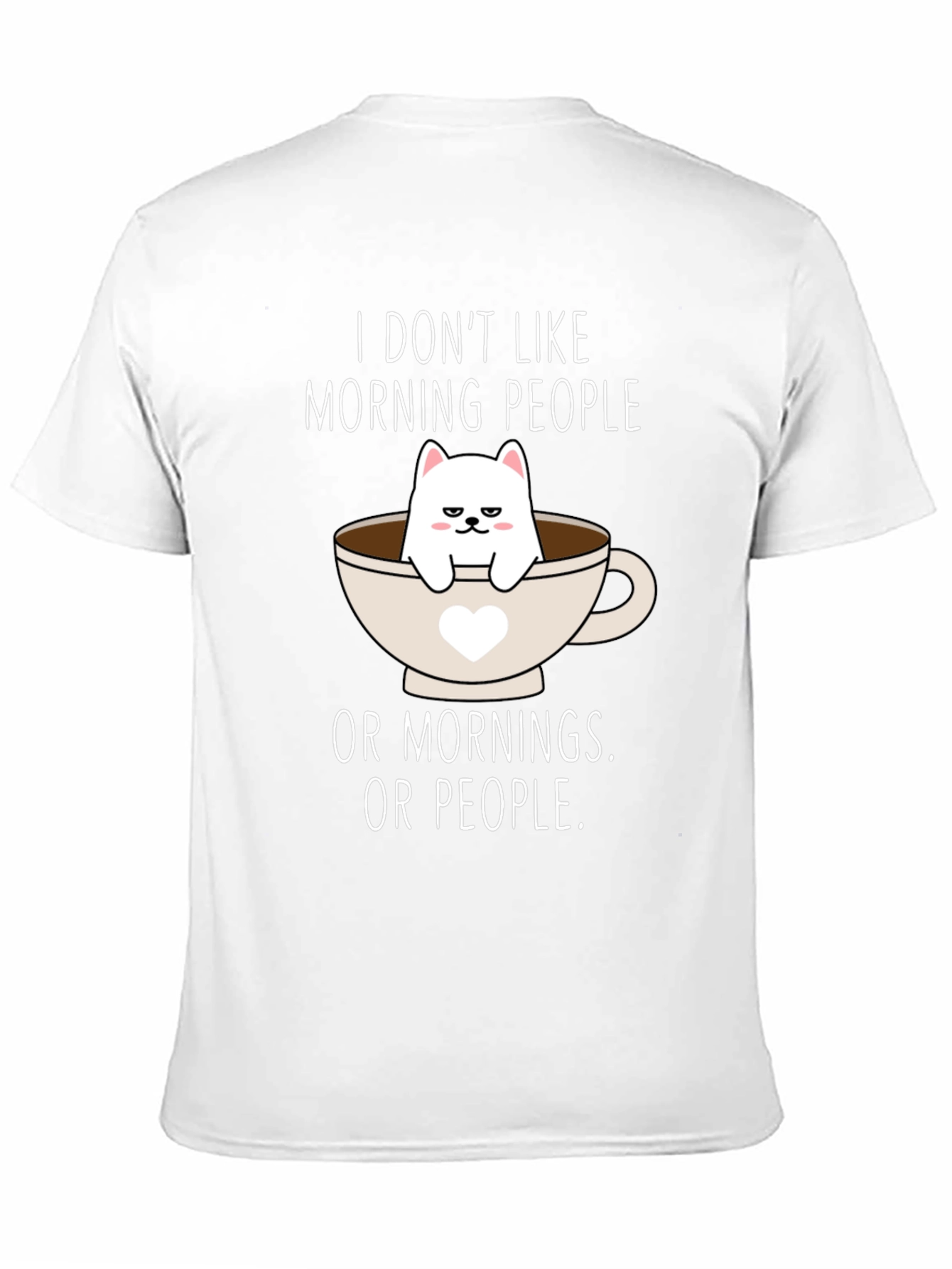 Black Grumpy Cat Coffee T-Shirt - I Don't Like Mornings view 11