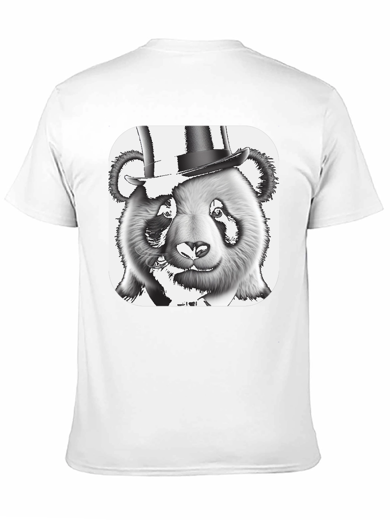 Black Panda Bear Top Hat T-Shirt - Stylish Graphic Tee view 11