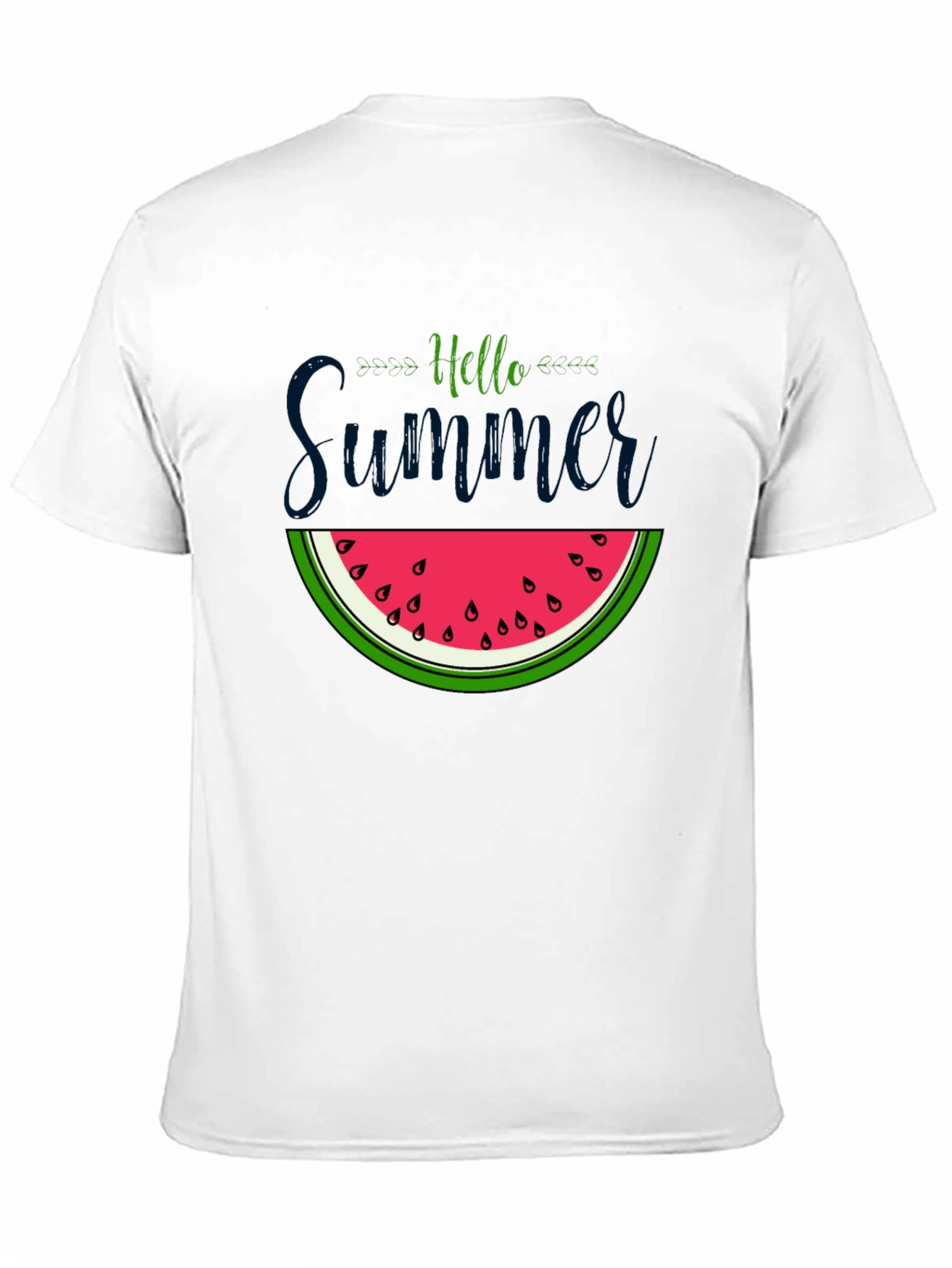 Black Hello Summer Watermelon Graphic Tee view 11