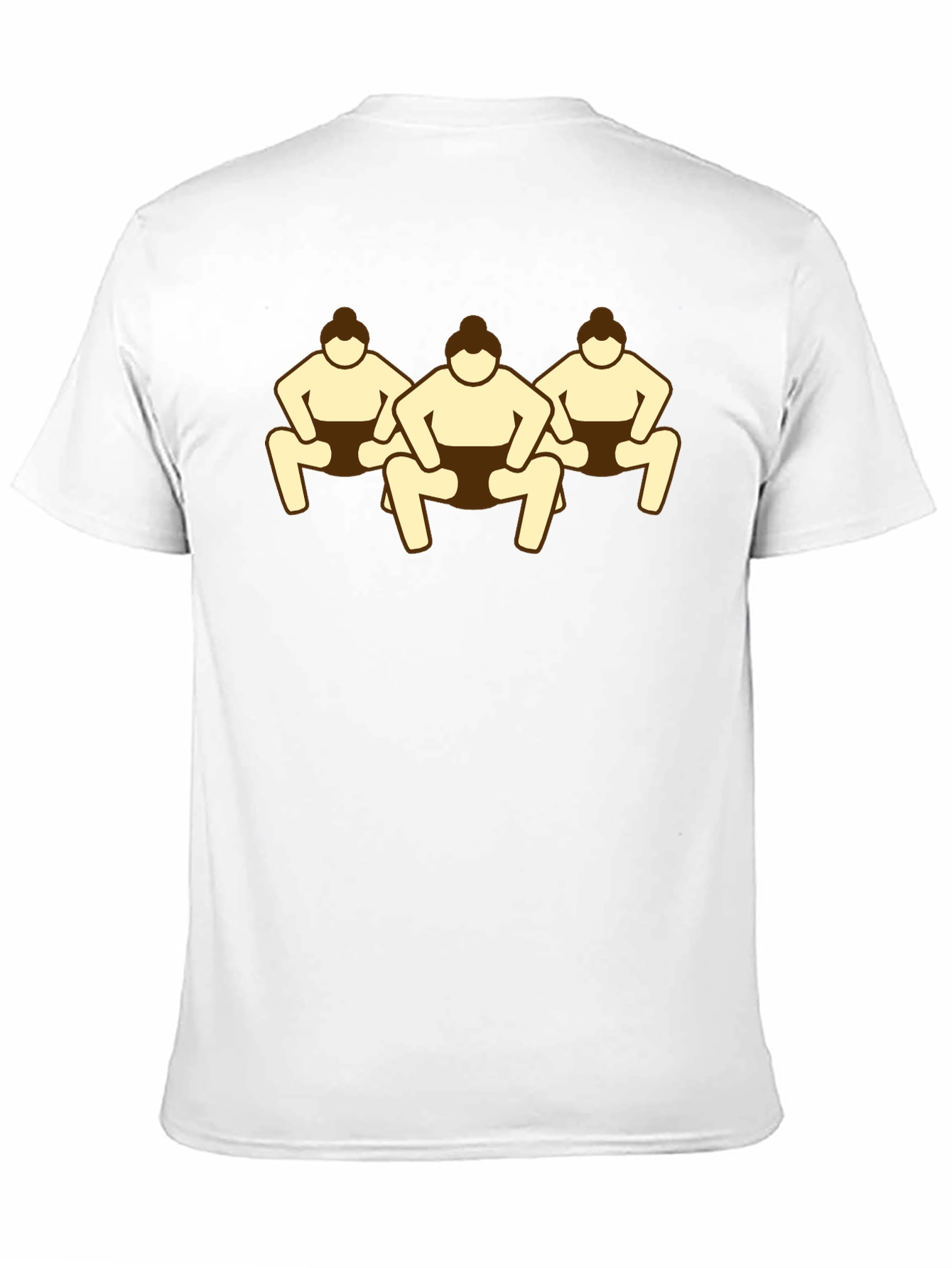 Black Sumo Wrestlers Graphic Tee - Black Cotton T-Shirt view 11