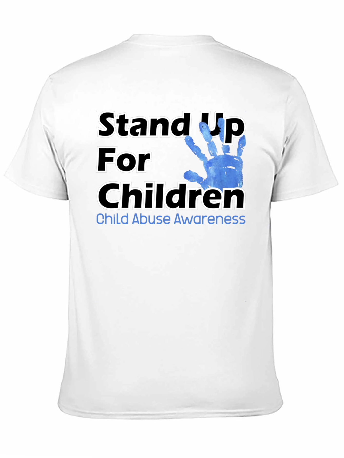 Black Stand Up For Children Awareness T-Shirt view 11