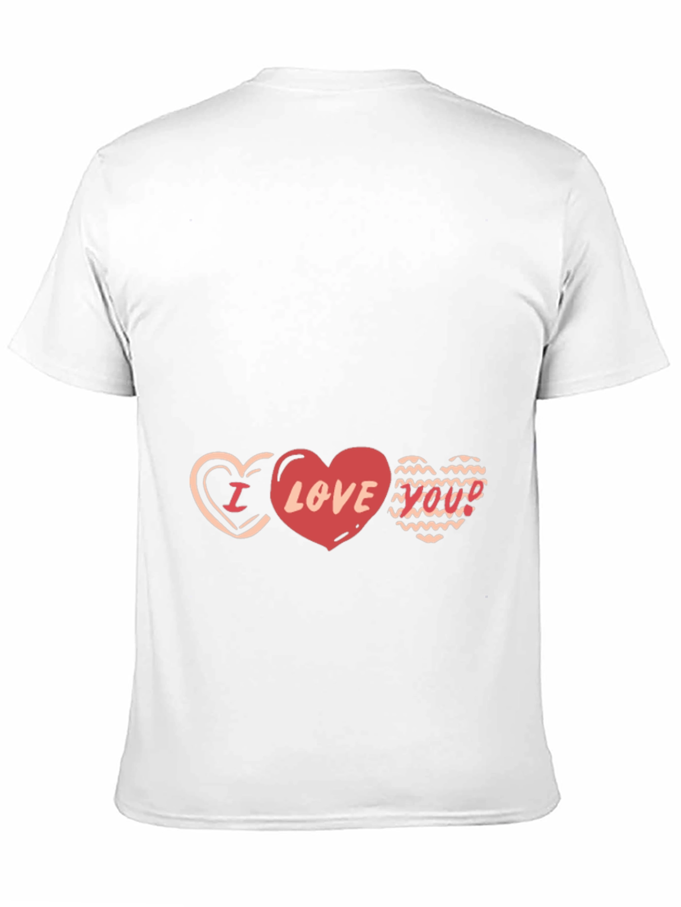 Black I Love You Heart Graphic Tee - Casual Black T-Shirt view 11