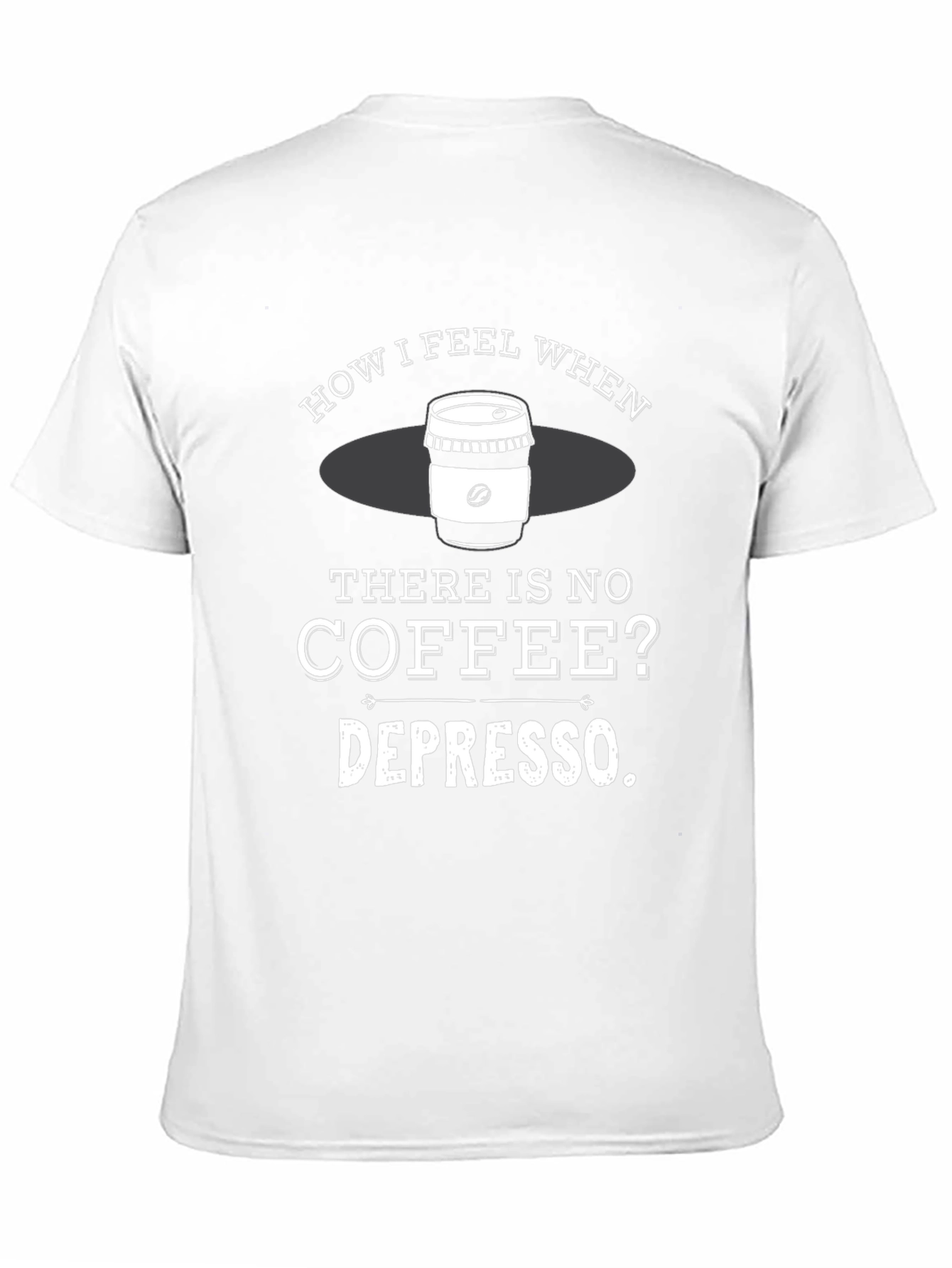 Black Funny Coffee Depresso T-Shirt view 11