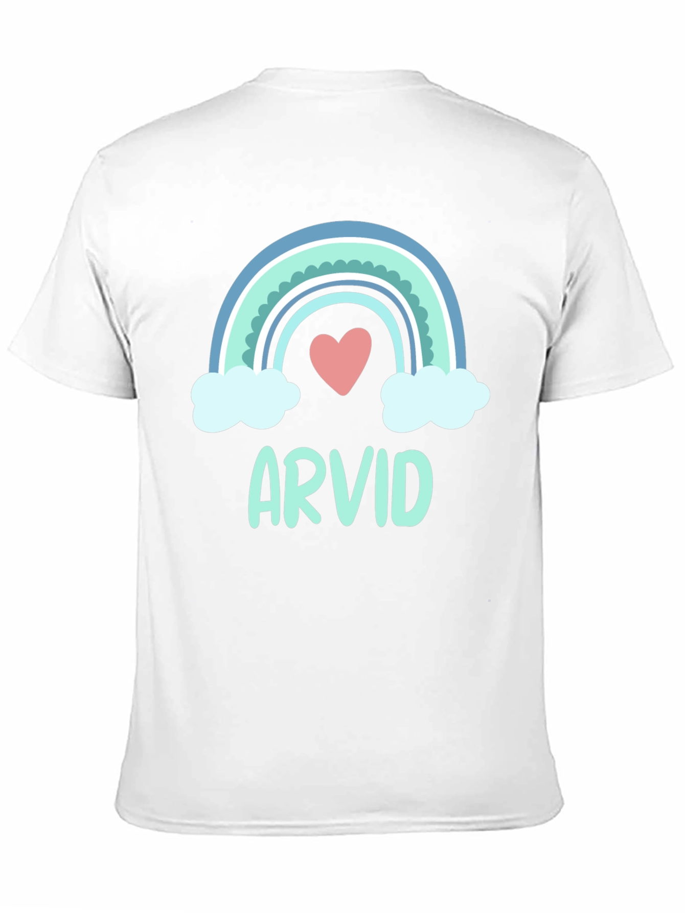 Black Arvid Rainbow Heart Graphic Black T-Shirt view 11