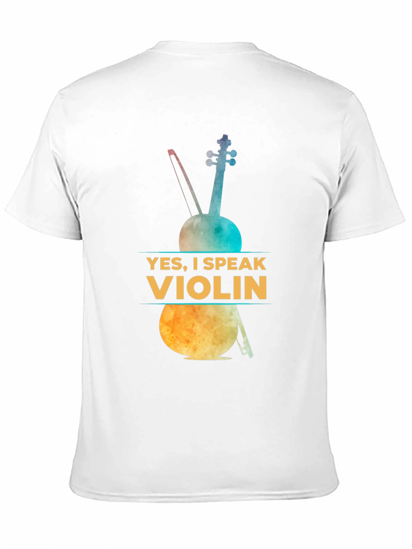 Black Yes, I Speak Violin T-Shirt - Musician Apparel view 11