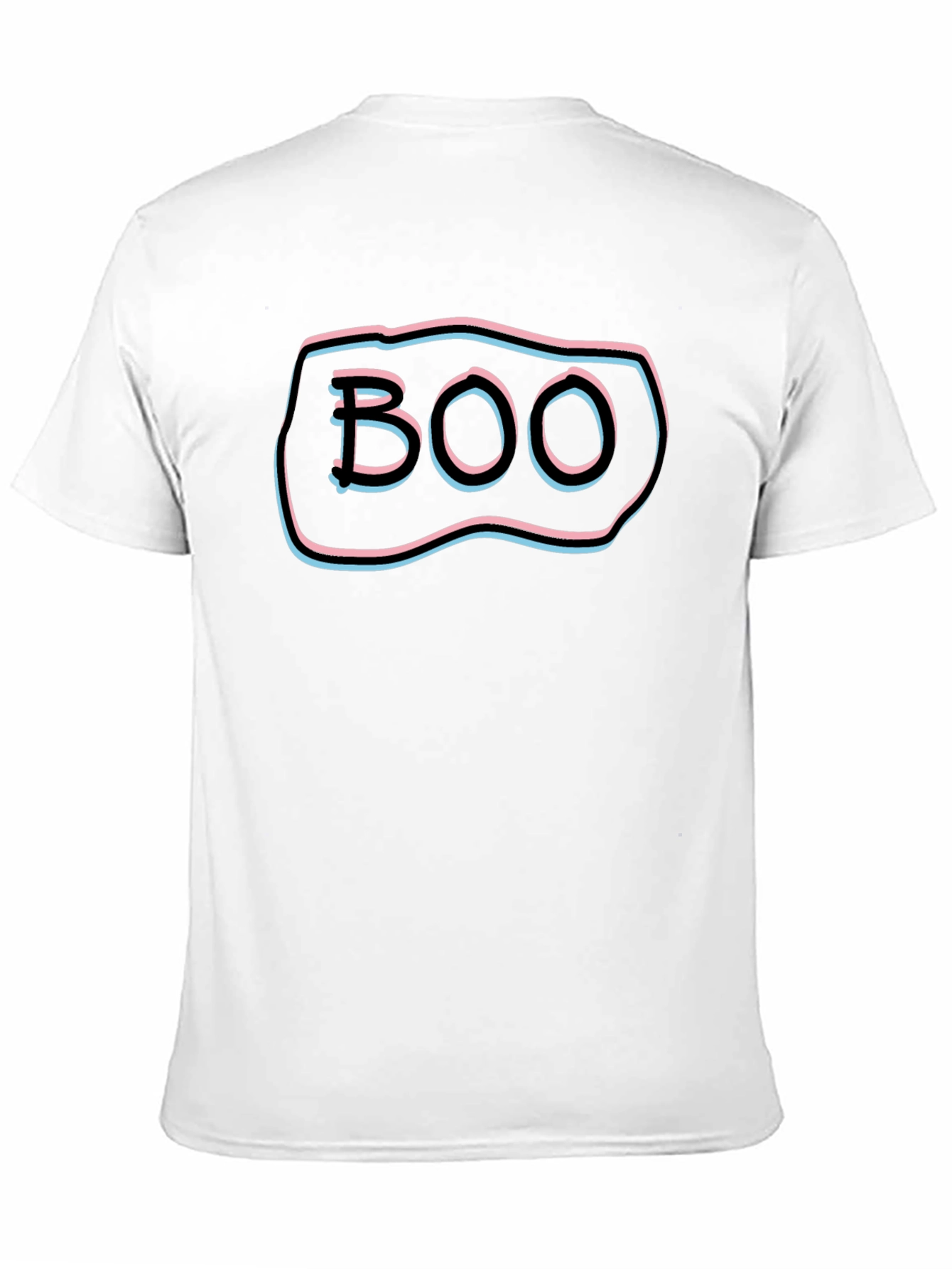 Black Boo Graphic Tee - Soft Black Cotton Blend view 11