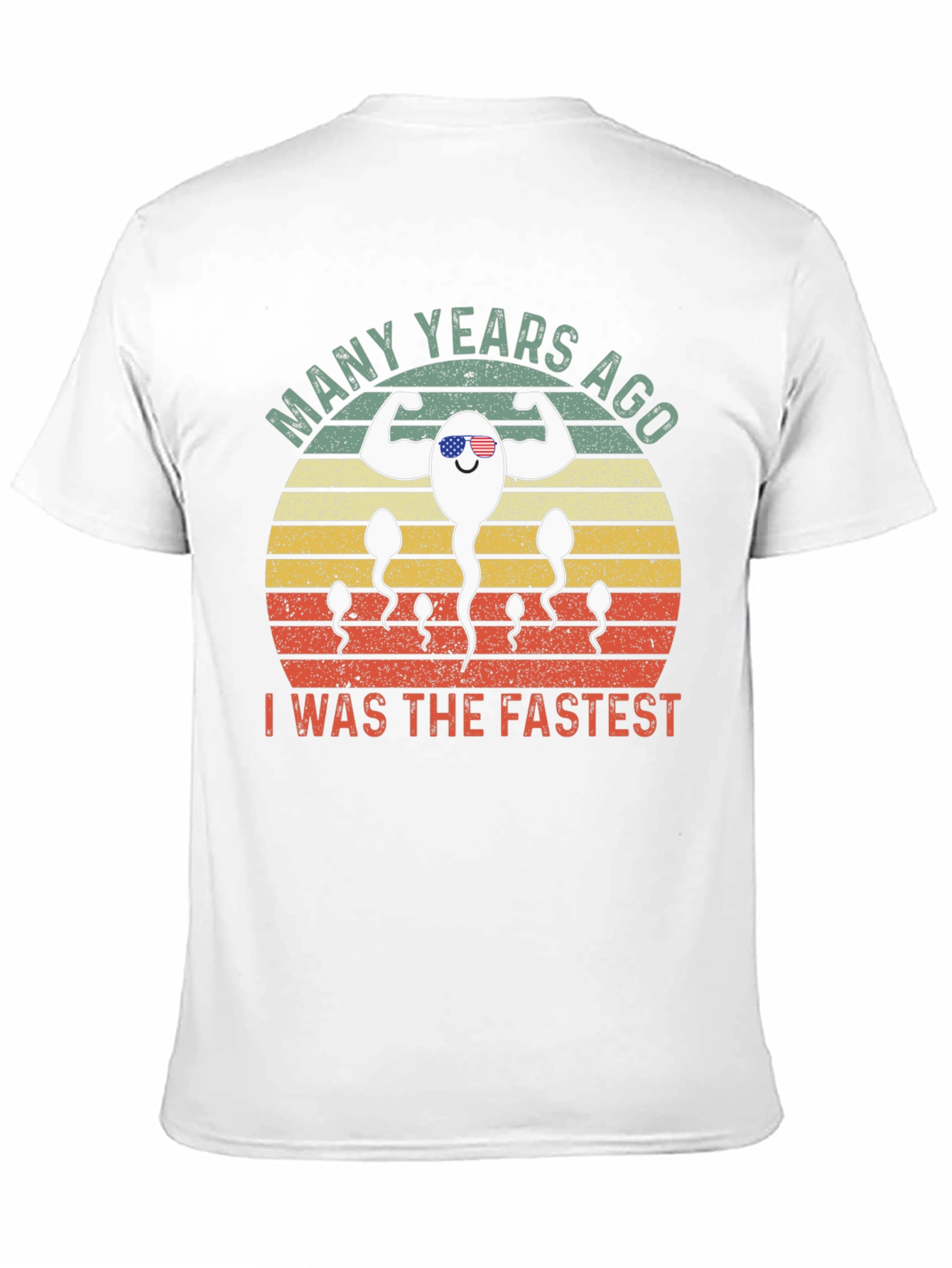 Black Funny "Fastest" Sperm Graphic T-Shirt view 11