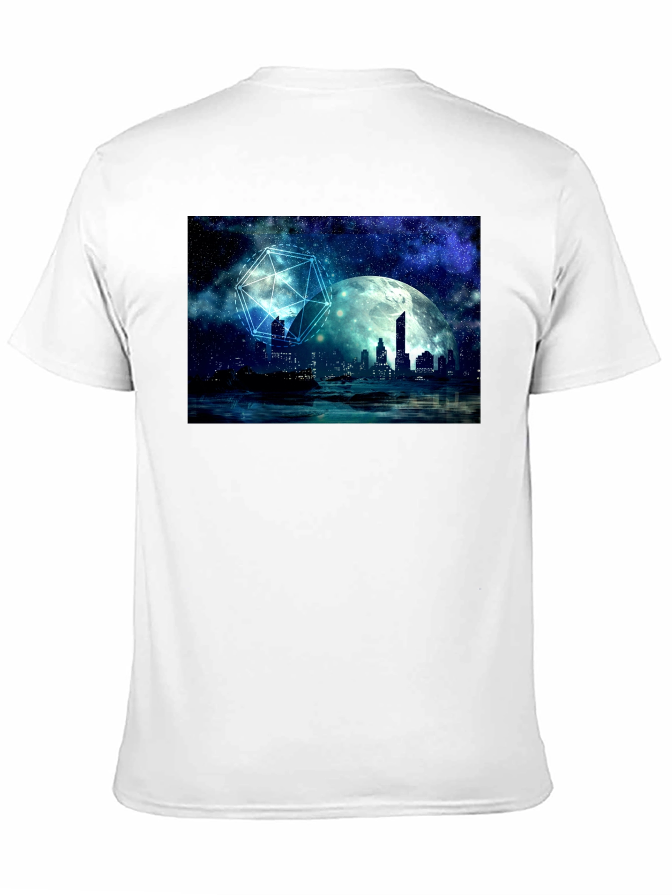 Black Celestial Cityscape Graphic Tee view 11