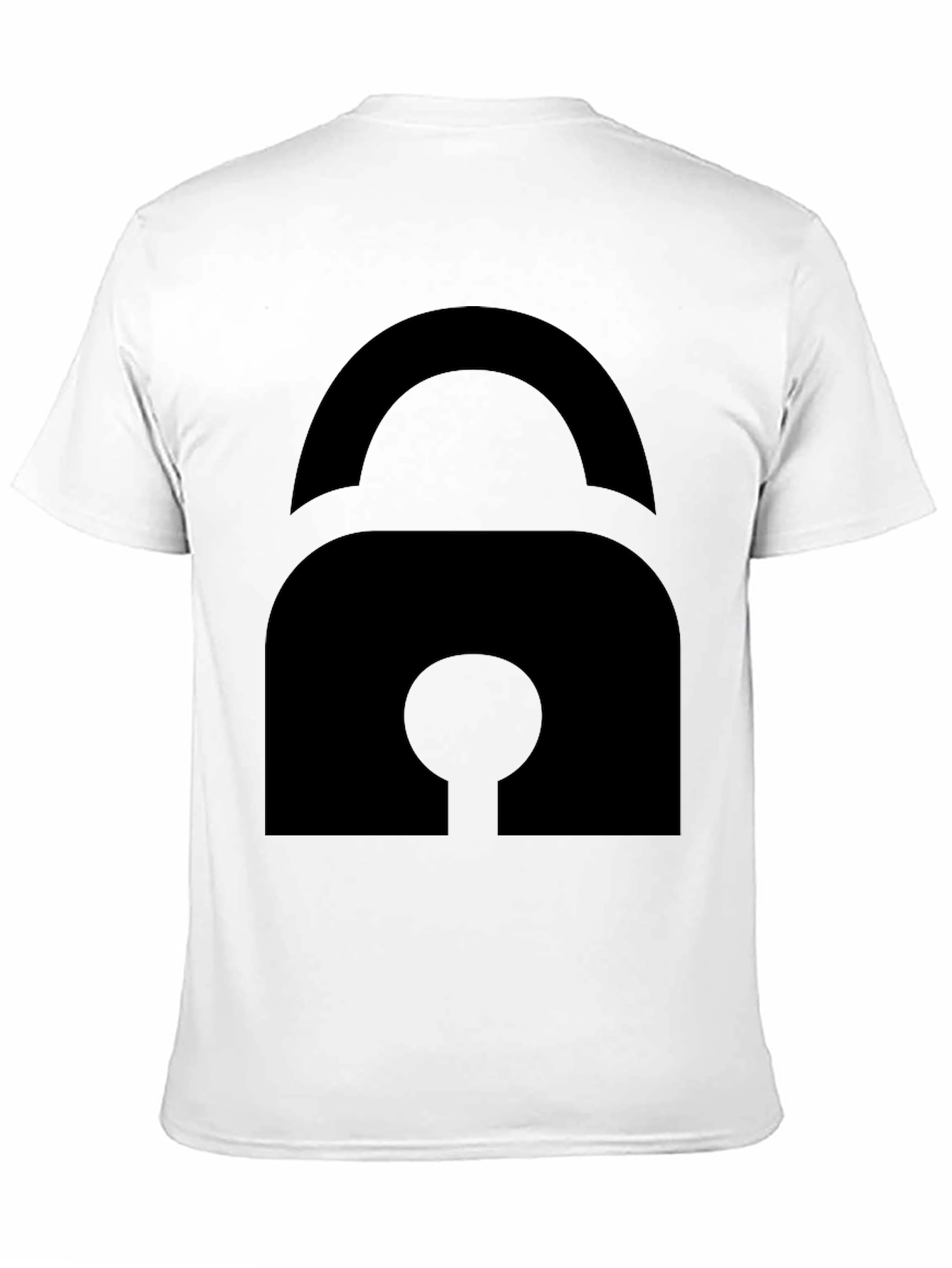Black Lock Graphic Black T-Shirt view 11