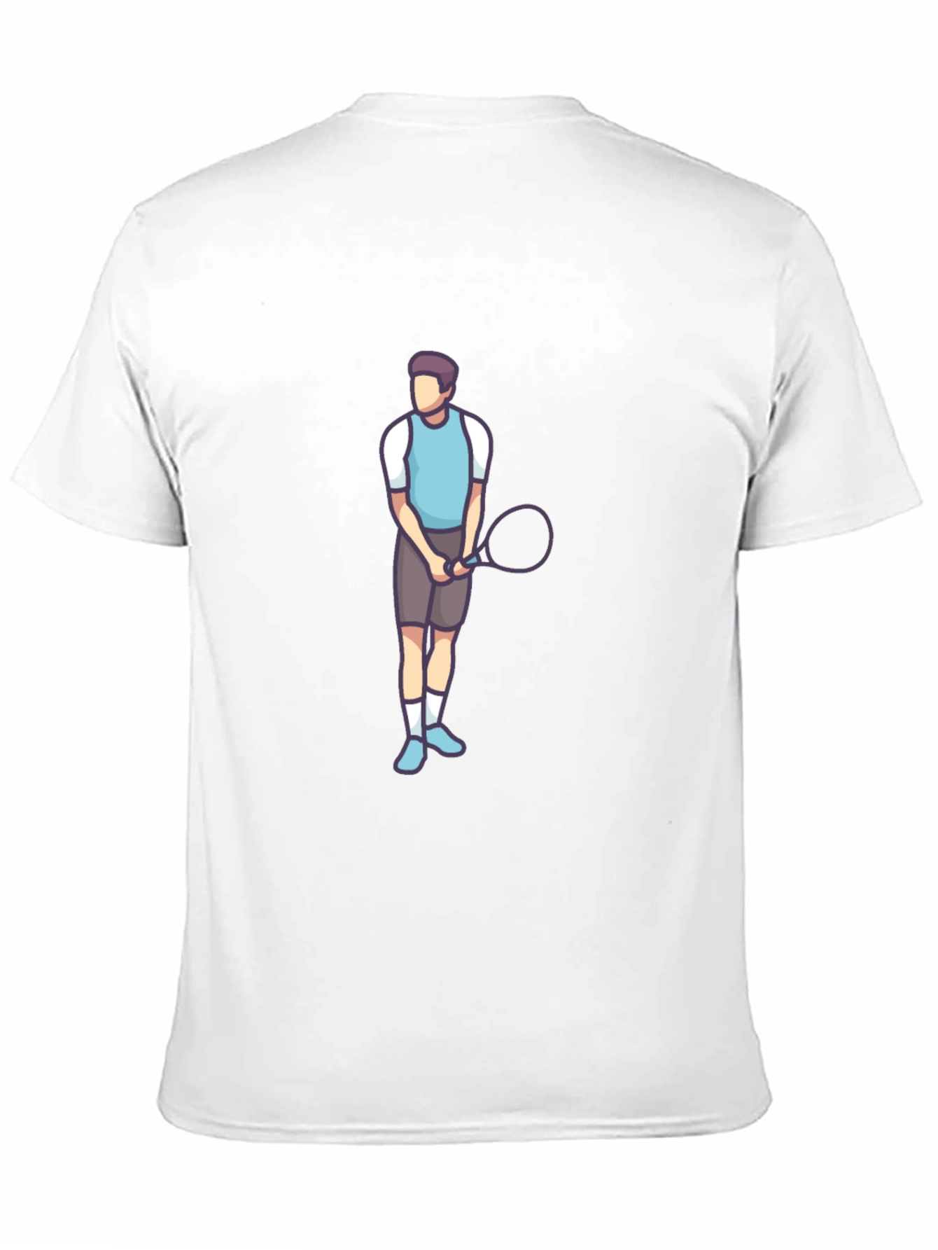 Black Tennis Player Graphic Tee - Black Cotton Blend view 11