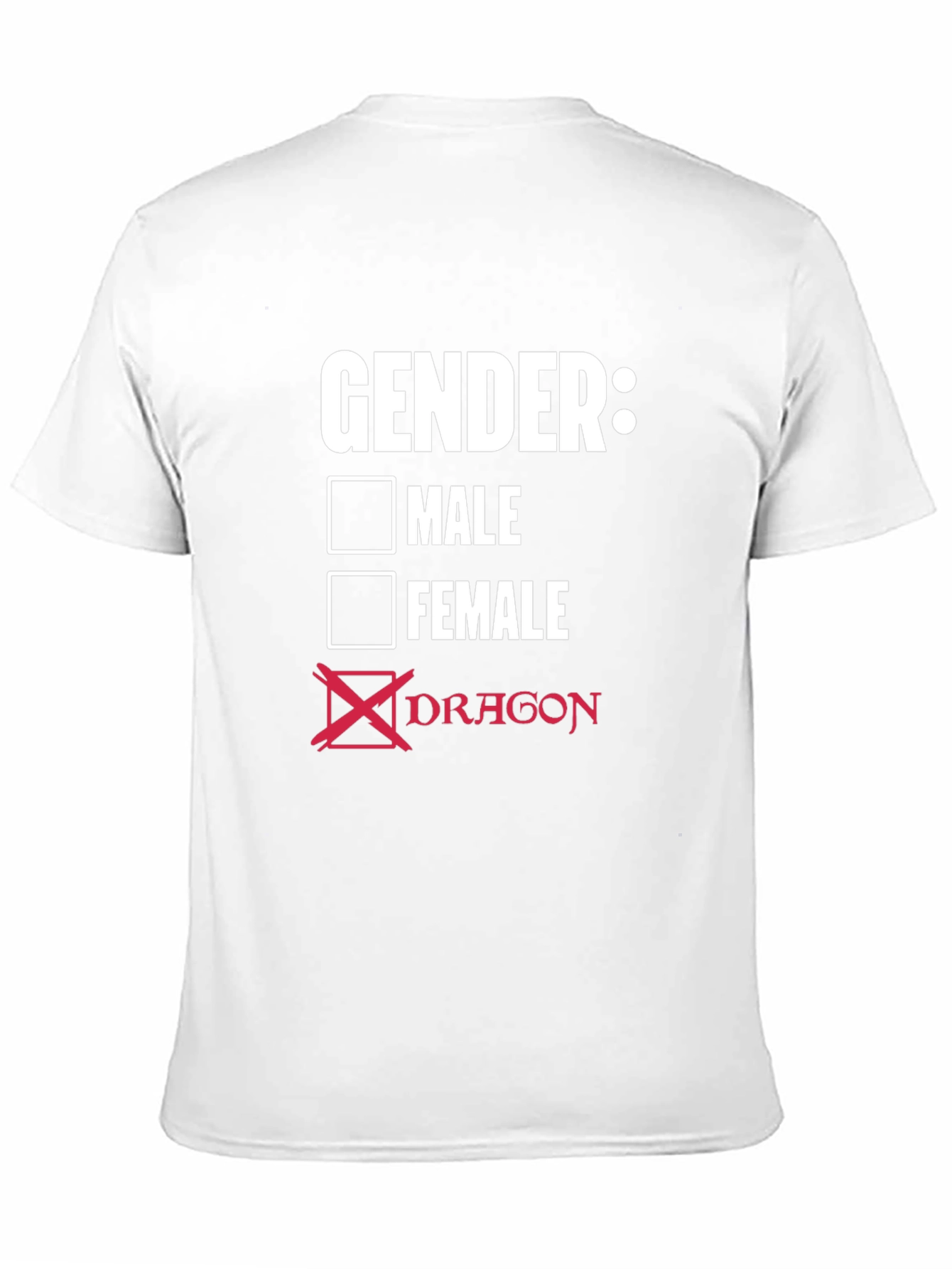 Black Gender Dragon T-Shirt - Humorous Graphic Tee view 11