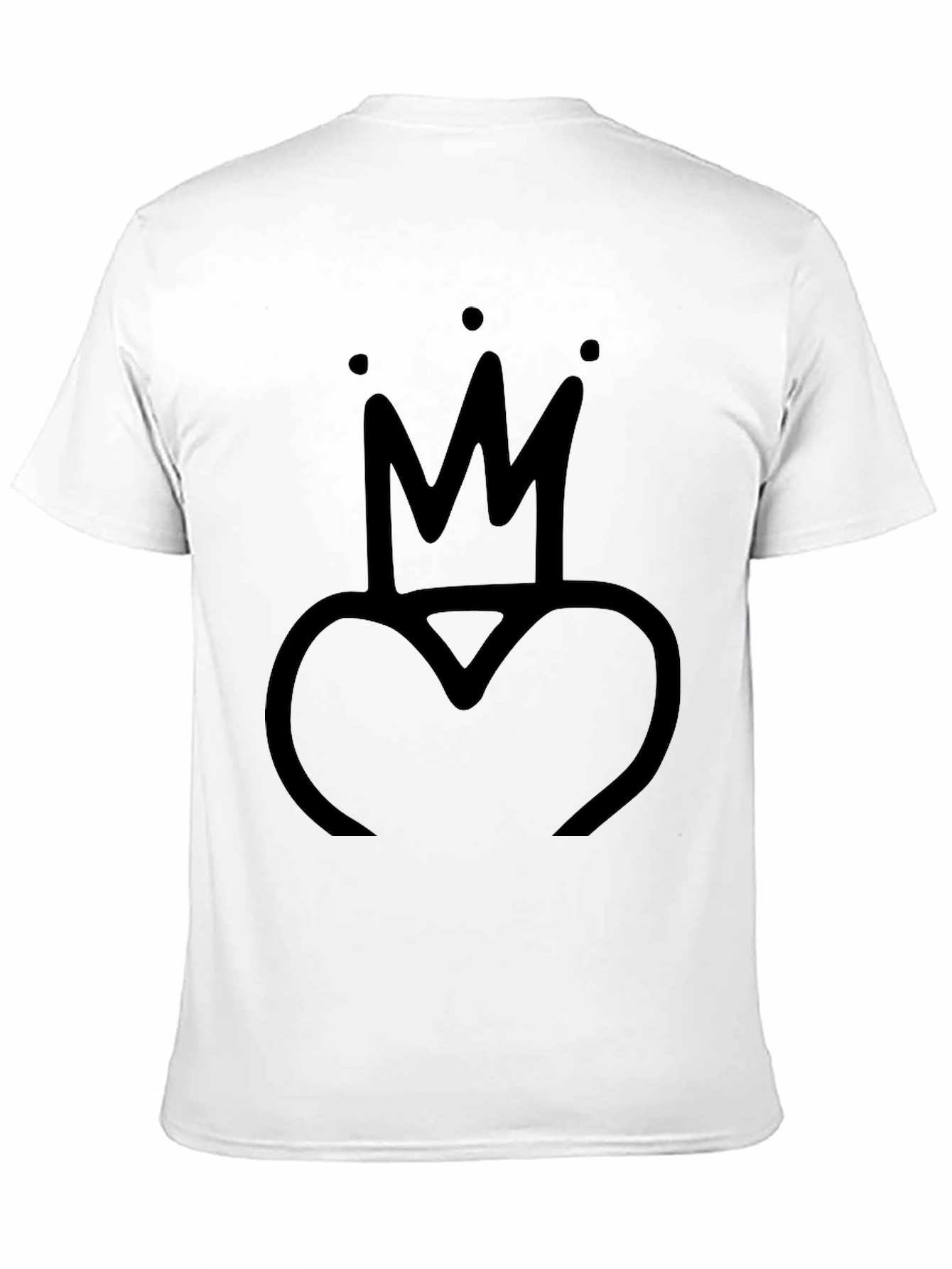 Black Crown Heart Graphic Tee - Black view 11