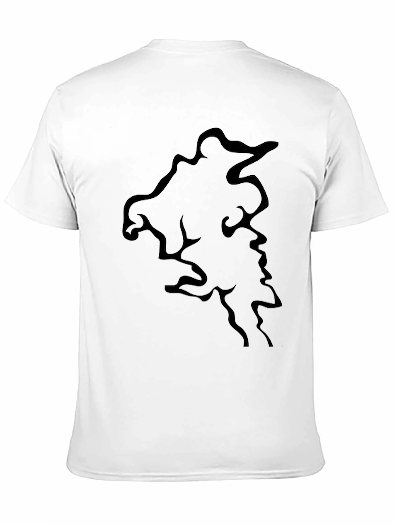 Black Men's Black Graphic Tee - Abstract Design view 11