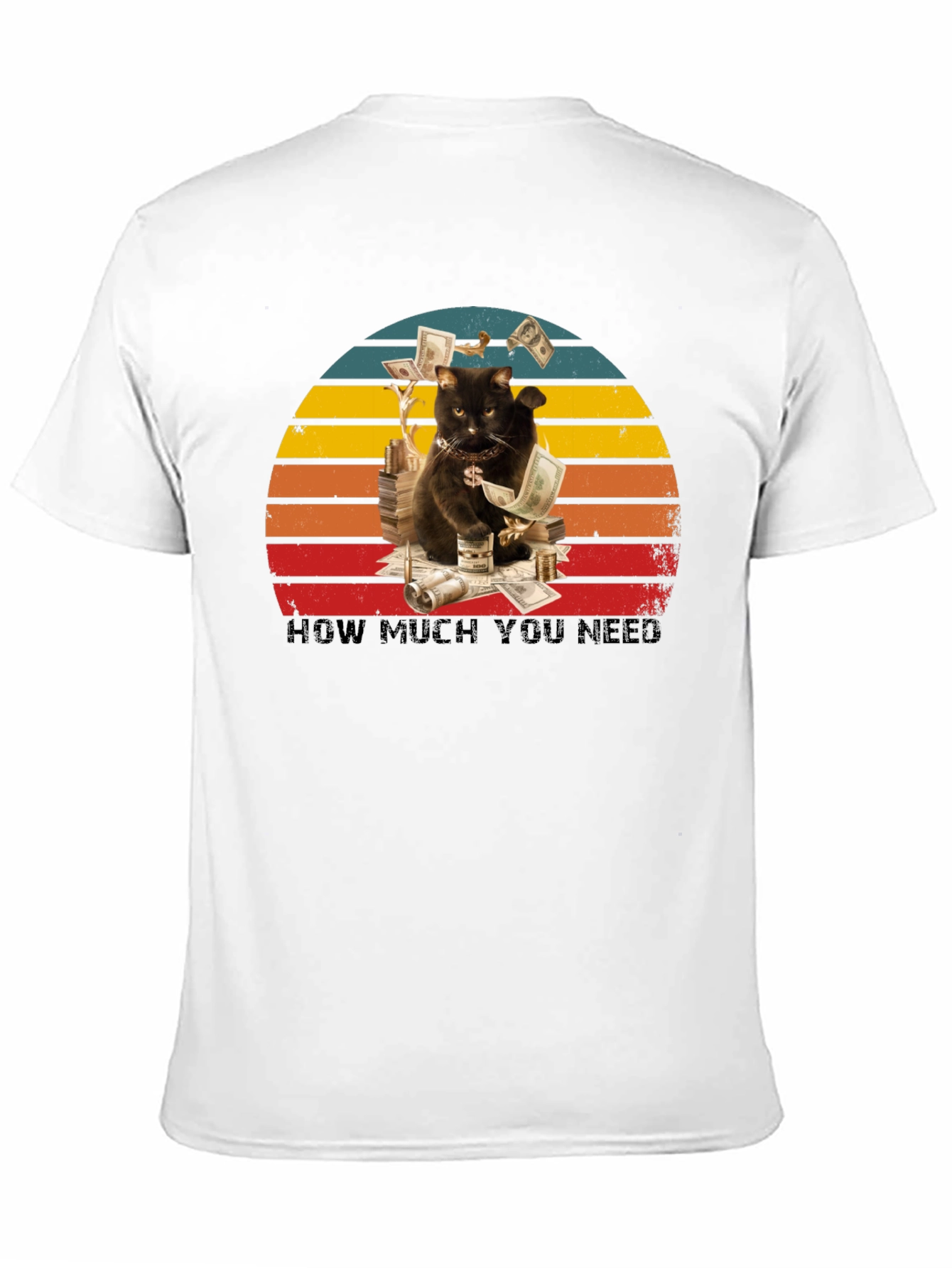 Black Money Cat Graphic Tee - How Much You Need view 11