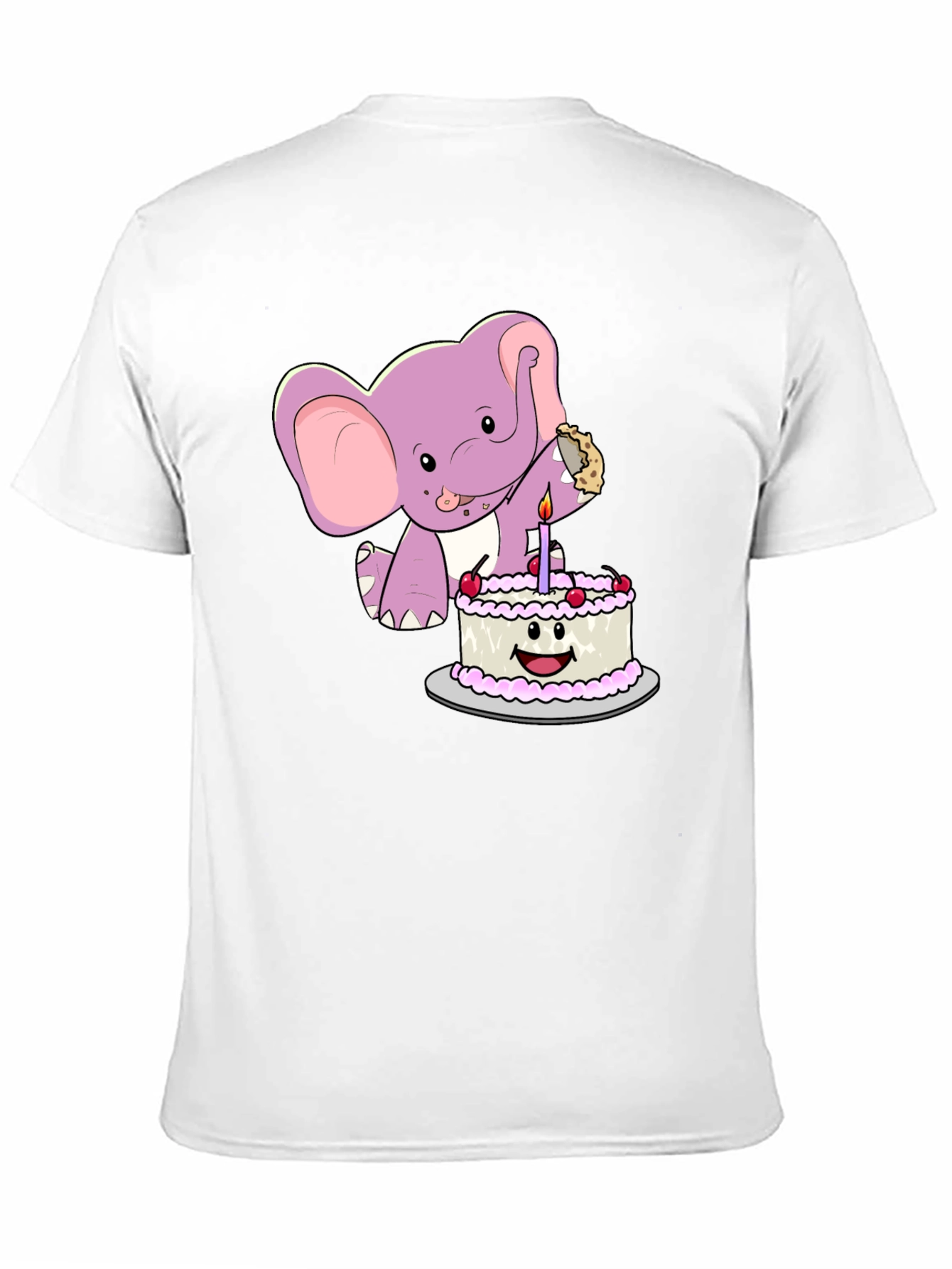 Black Elephant Birthday Cake T-Shirt view 11