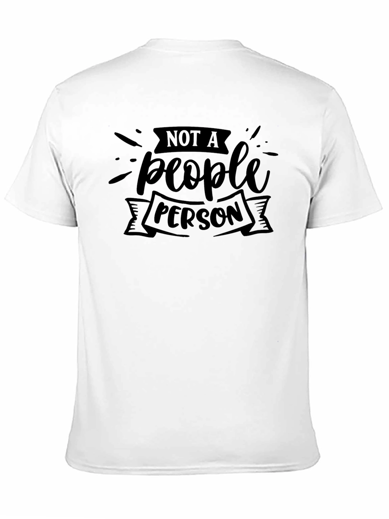 Black Introvert T-Shirt - Not a People Person Graphic Tee view 11