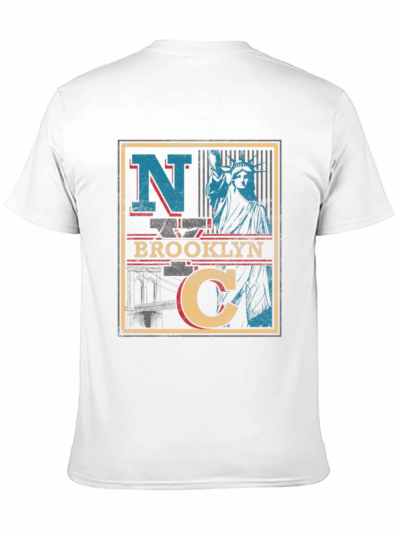 Black NYC Brooklyn Statue of Liberty Black T-Shirt view 11