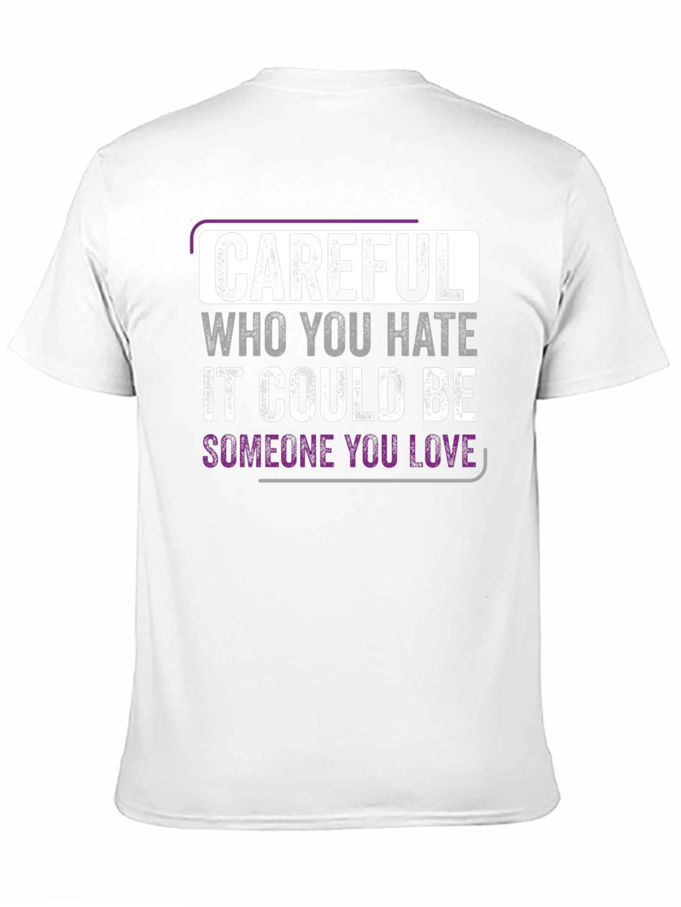 Black Careful Who You Hate Graphic Tee view 11
