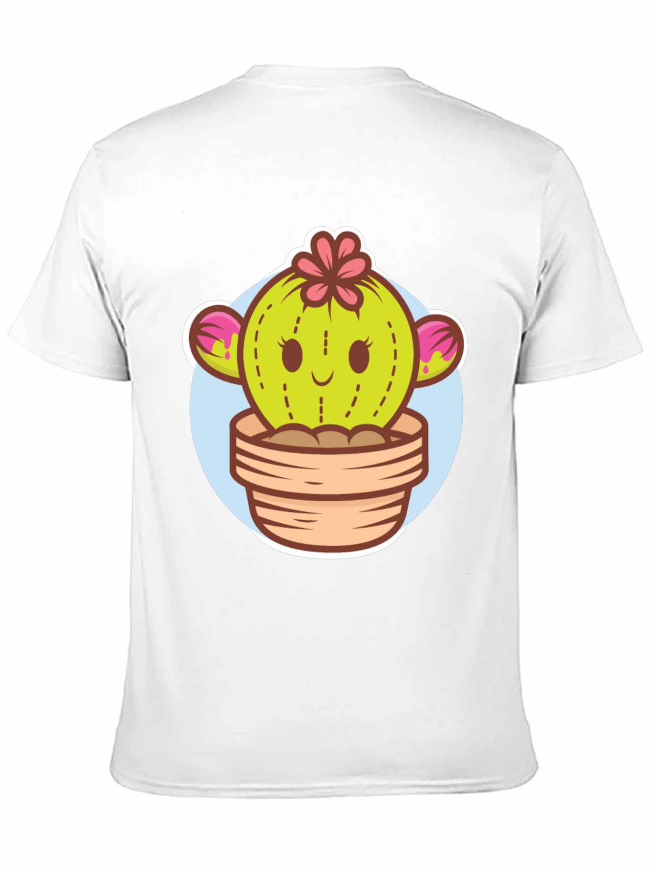 Black Cute Cactus Potted Plant Graphic Tee view 11