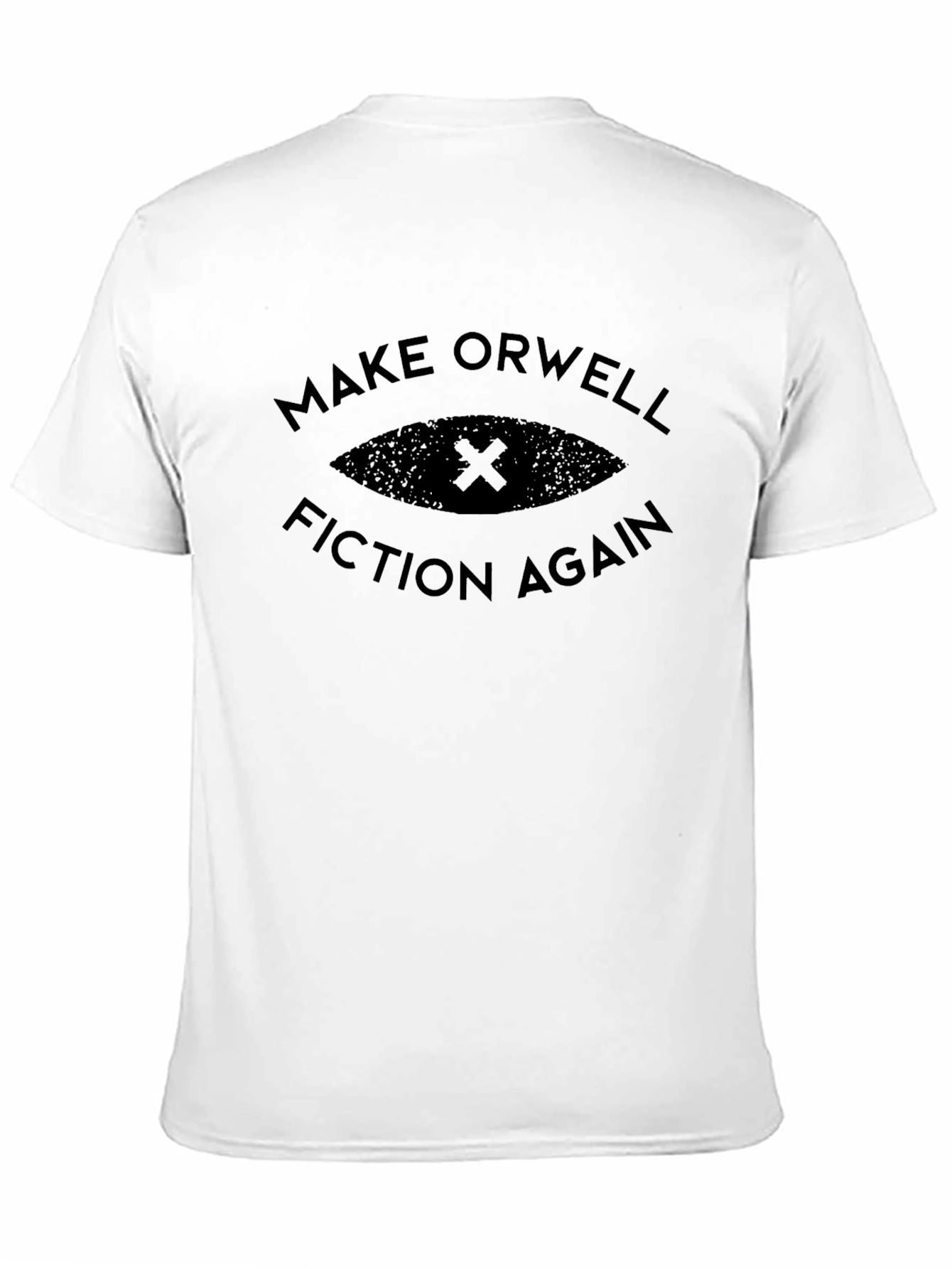 Black Make Orwell Fiction Again Graphic Tee view 11
