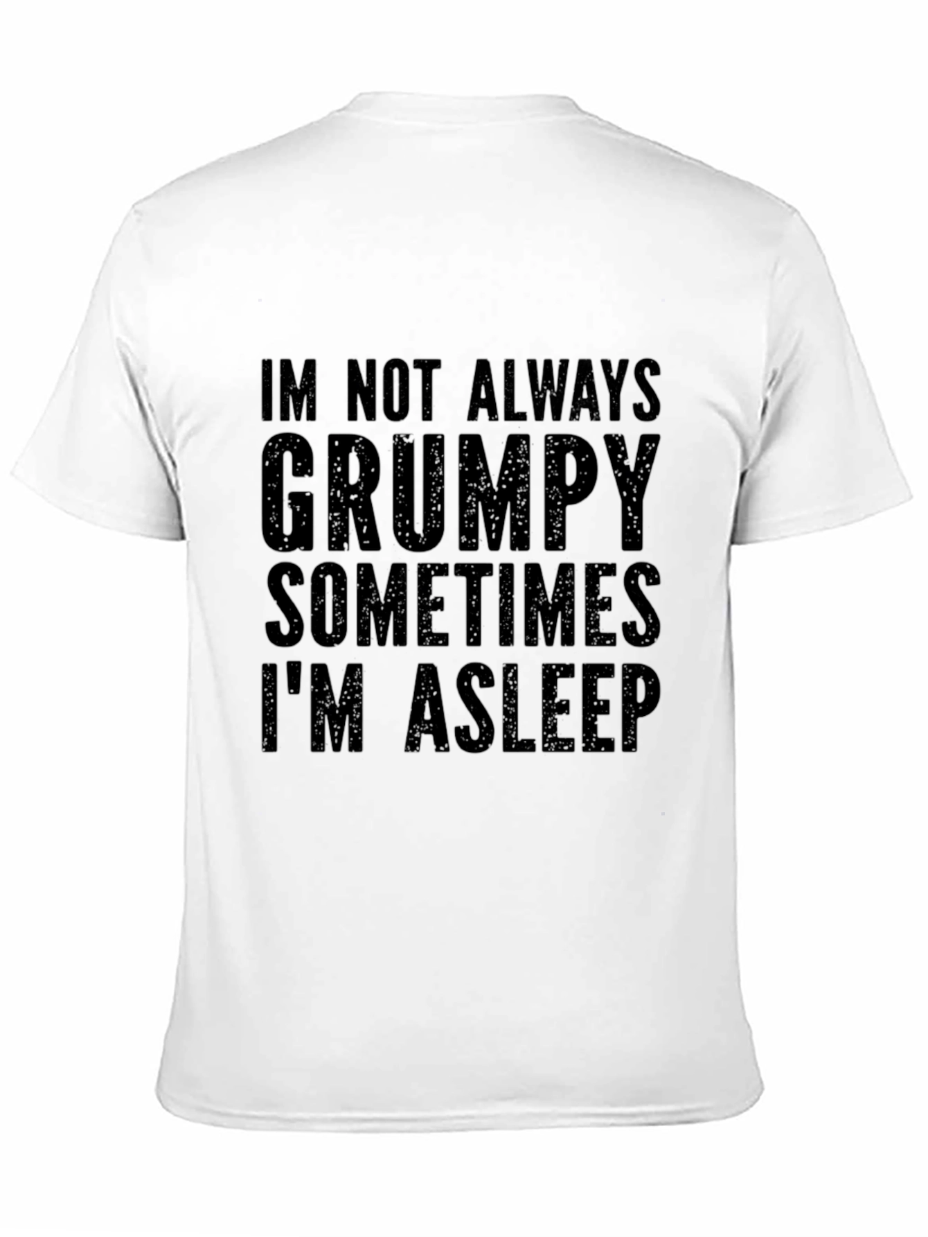 Black Grumpy Sleep T-Shirt - Funny Graphic Tee view 11