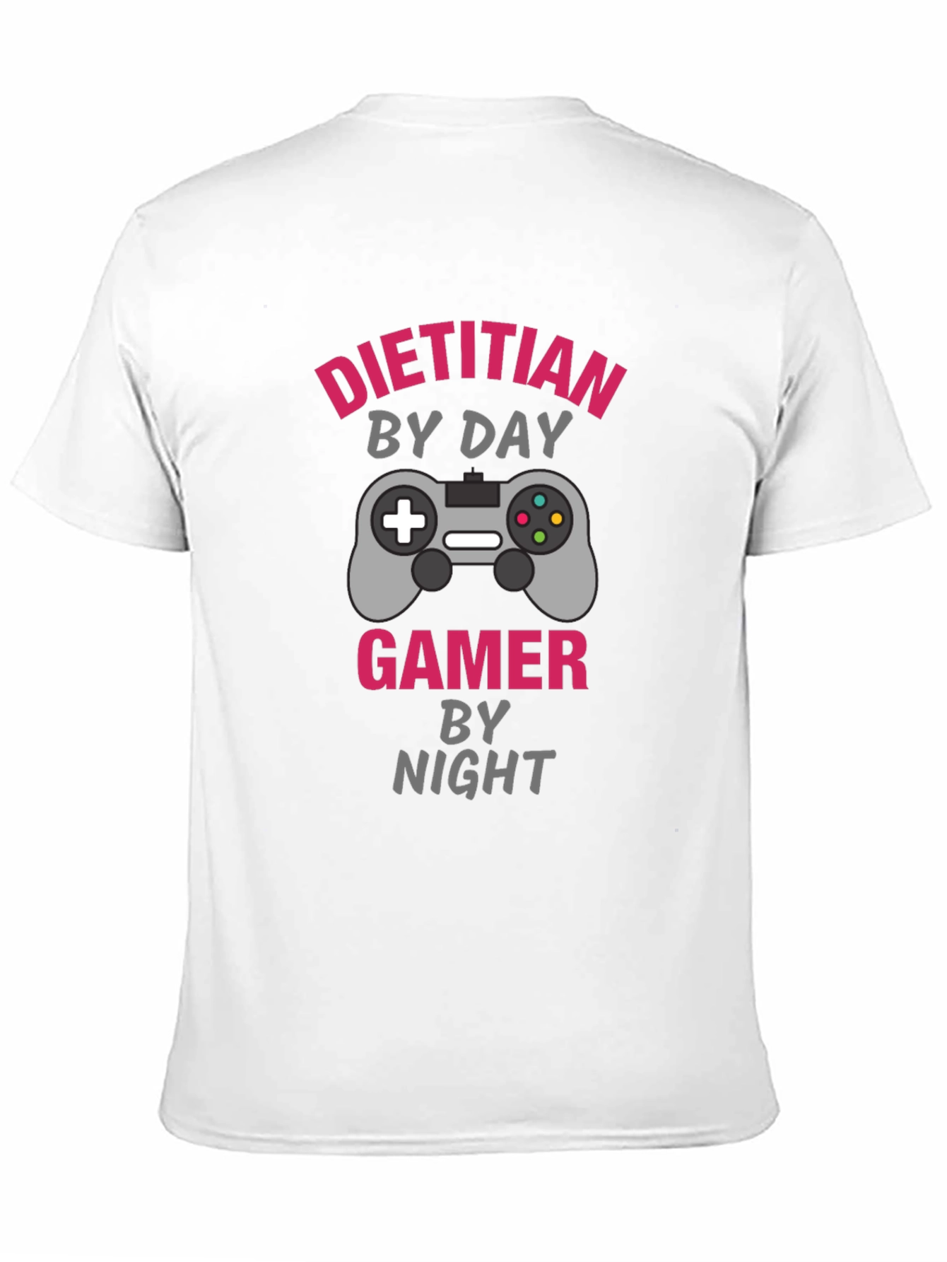 Black Dietitian by Day Gamer by Night Graphic T-Shirt view 11