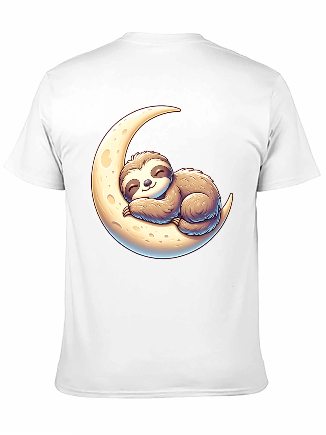 Black Sloth on Moon Graphic Tee - Relaxed Fit view 11