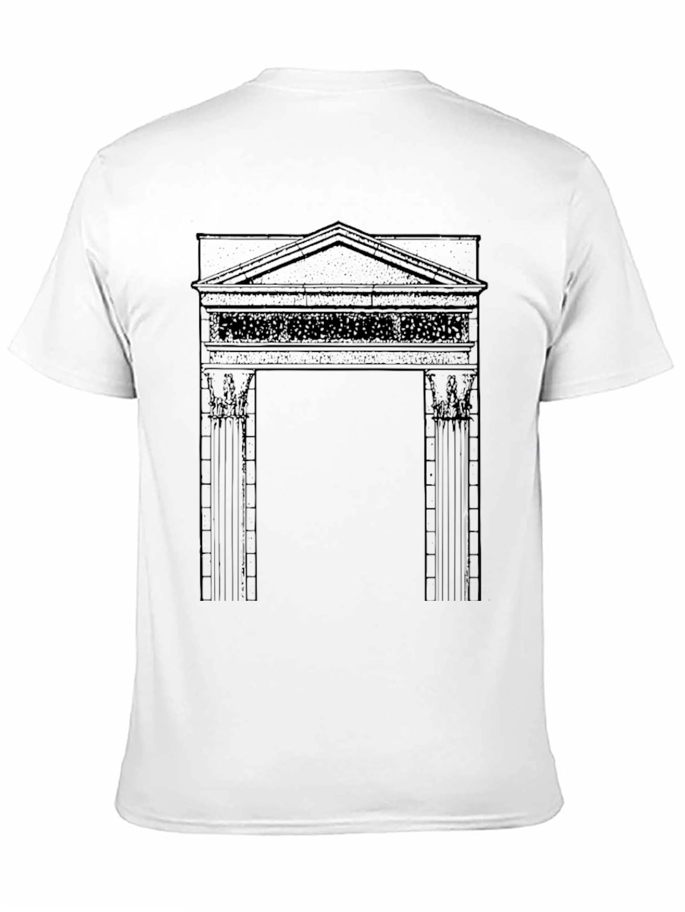 Black Architectural Archway Graphic Tee - Classic Black T-Shirt view 11
