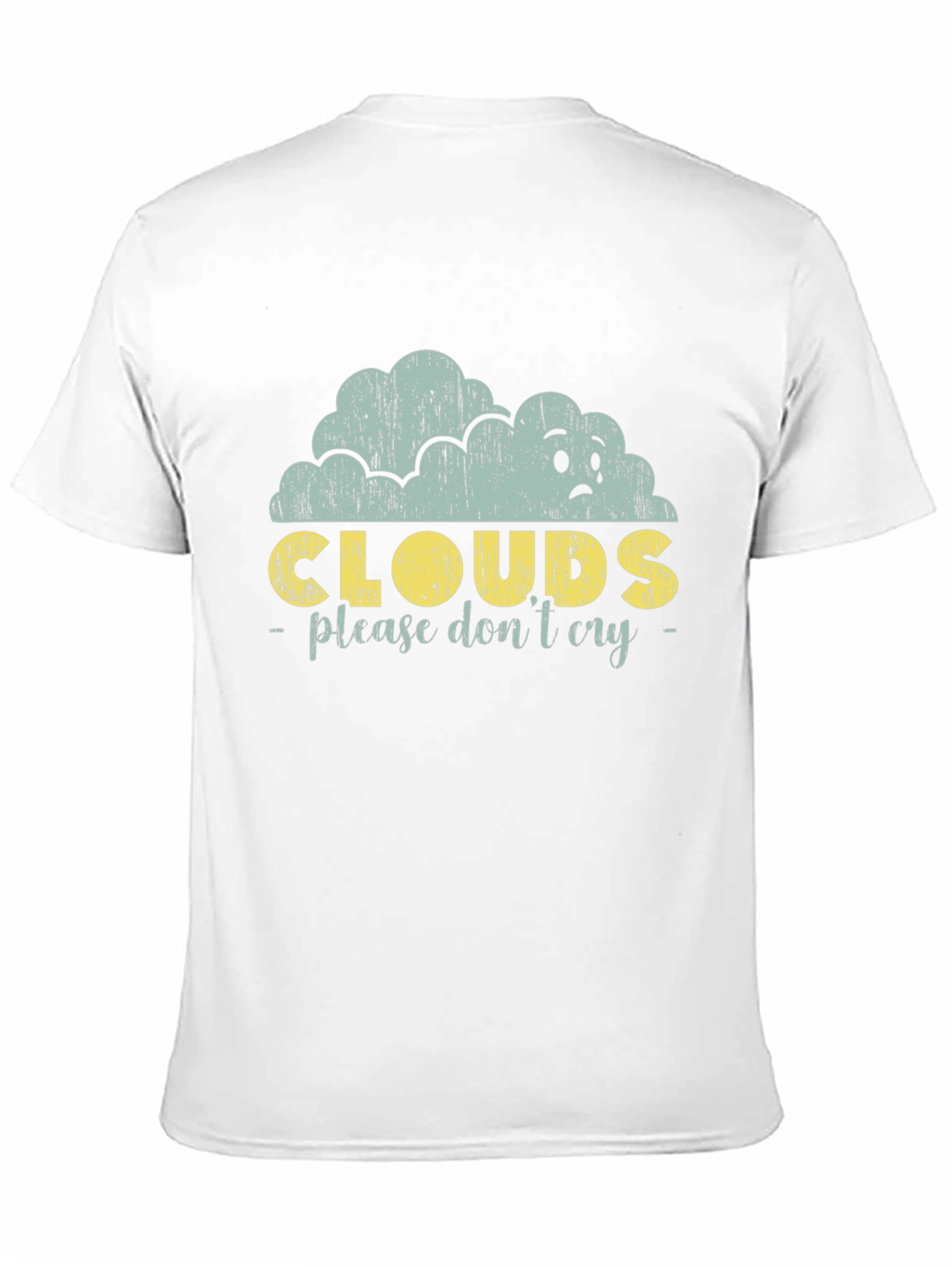 Black Sad Cloud Graphic Print Black Tee view 11