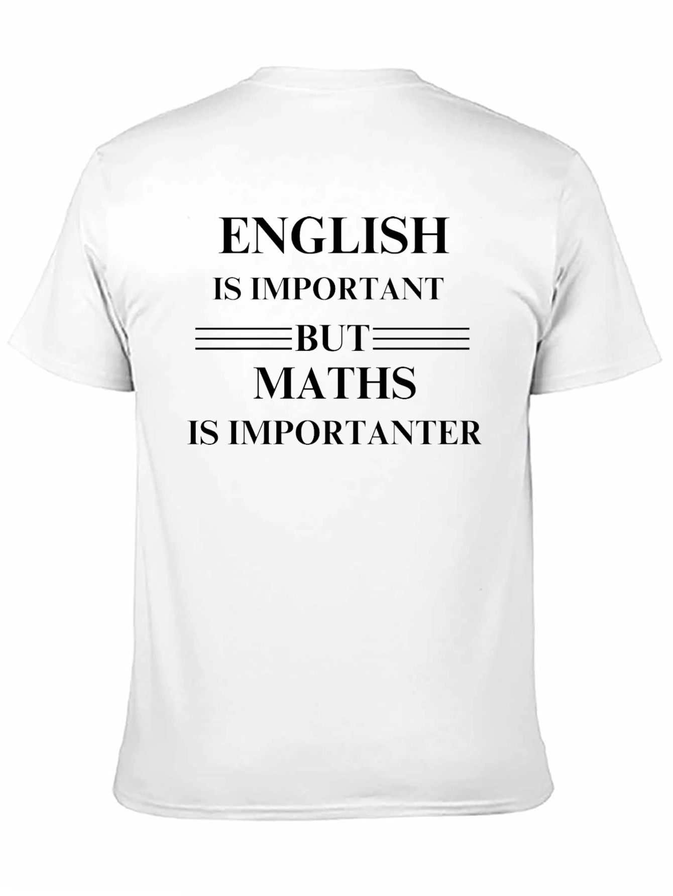 Black English vs. Maths T-Shirt - Importanter view 11