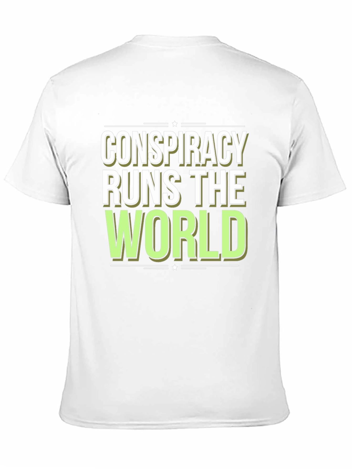 Black Conspiracy Runs The World Graphic T-Shirt view 11