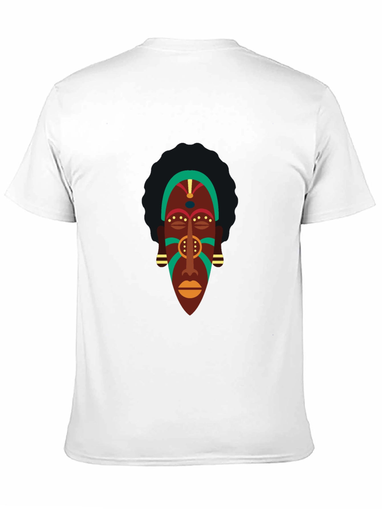 Black Tribal Mask Graphic Tee - Men's Black T-Shirt view 11
