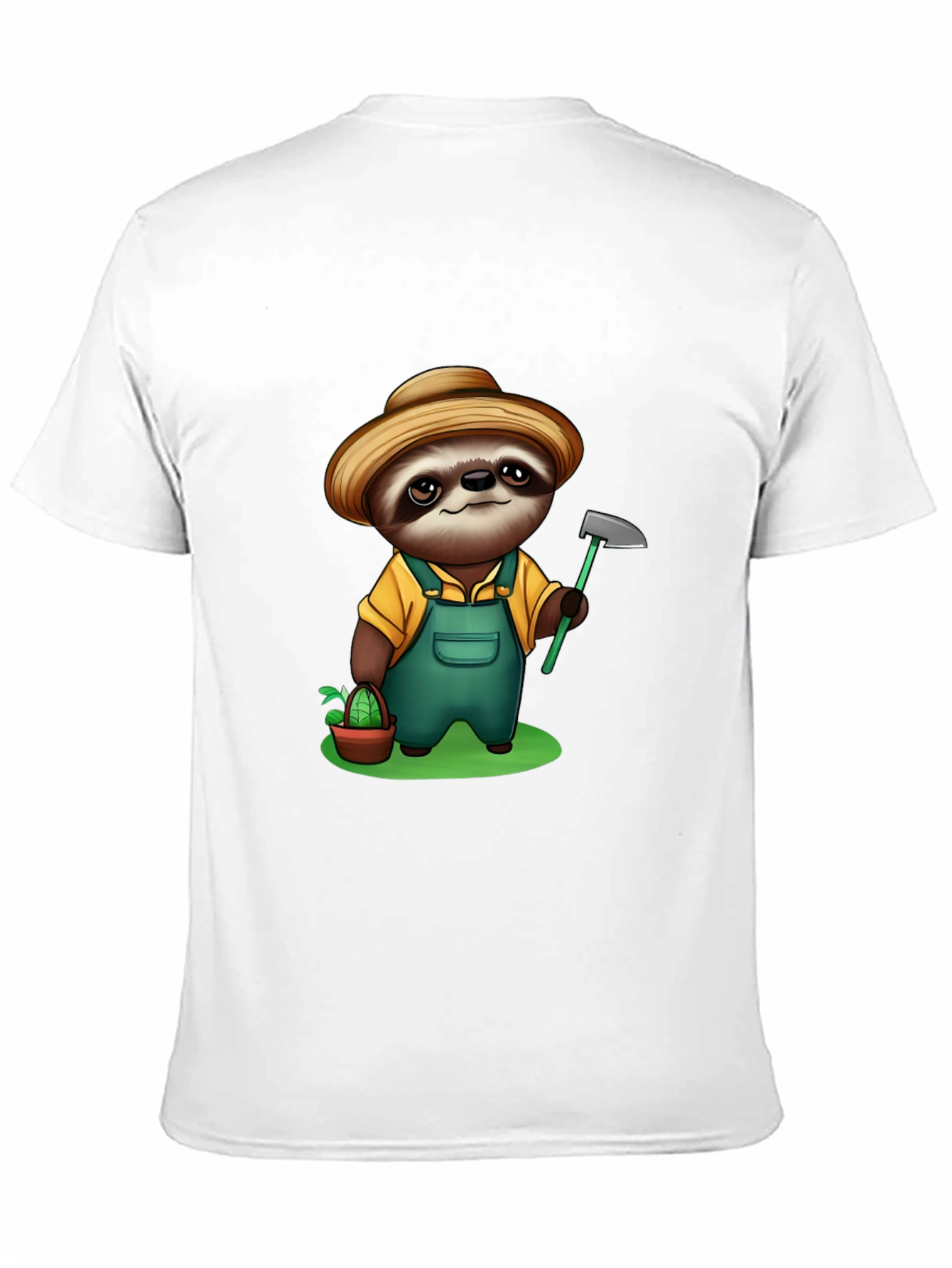 Sloth Farmer Graphic Tee - Cute Cartoon Design - 11