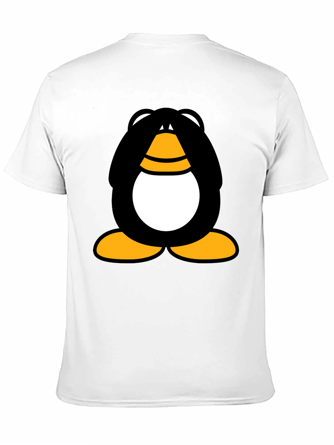 Black Funny Penguin Graphic Black T-Shirt view 11