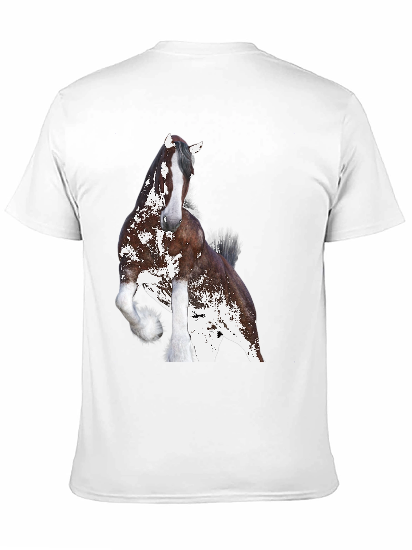 Black Horse Graphic Tee - Black Cotton Blend Shirt view 11