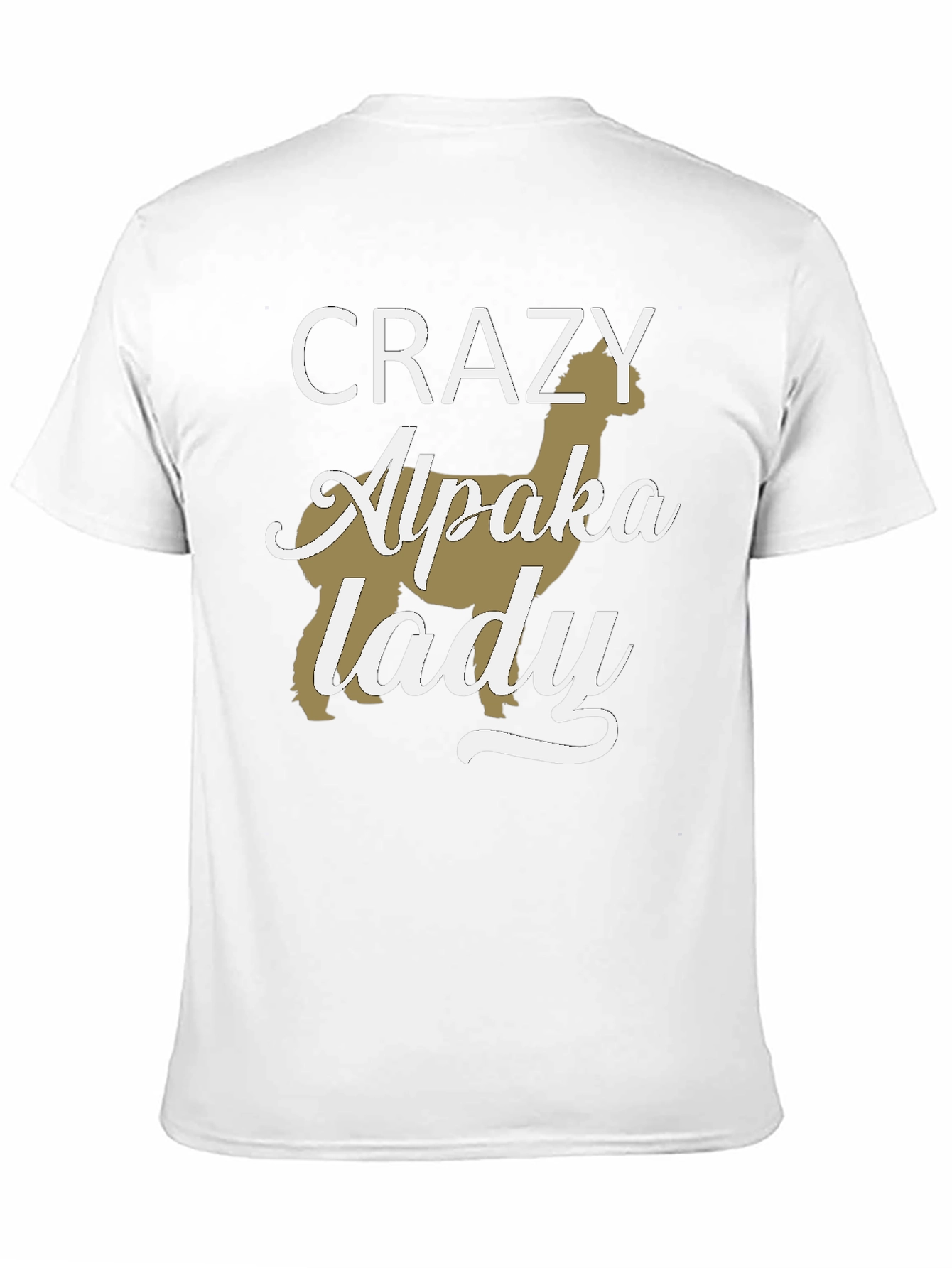 Black Crazy Alpaca Lady T-Shirt - Novelty Graphic Tee view 11