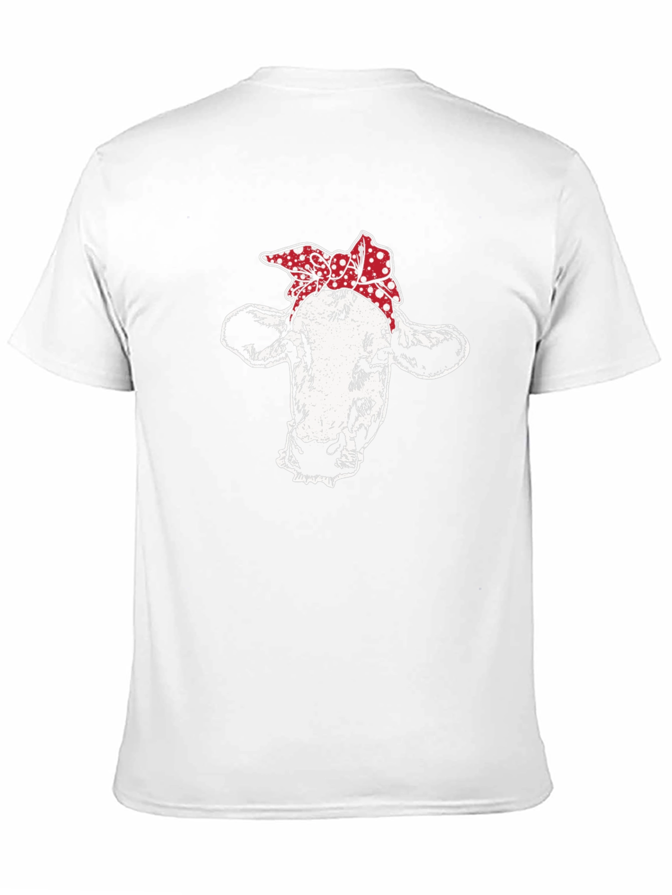 Black Cow Bandana Graphic Tee - Black Cotton T-Shirt view 11