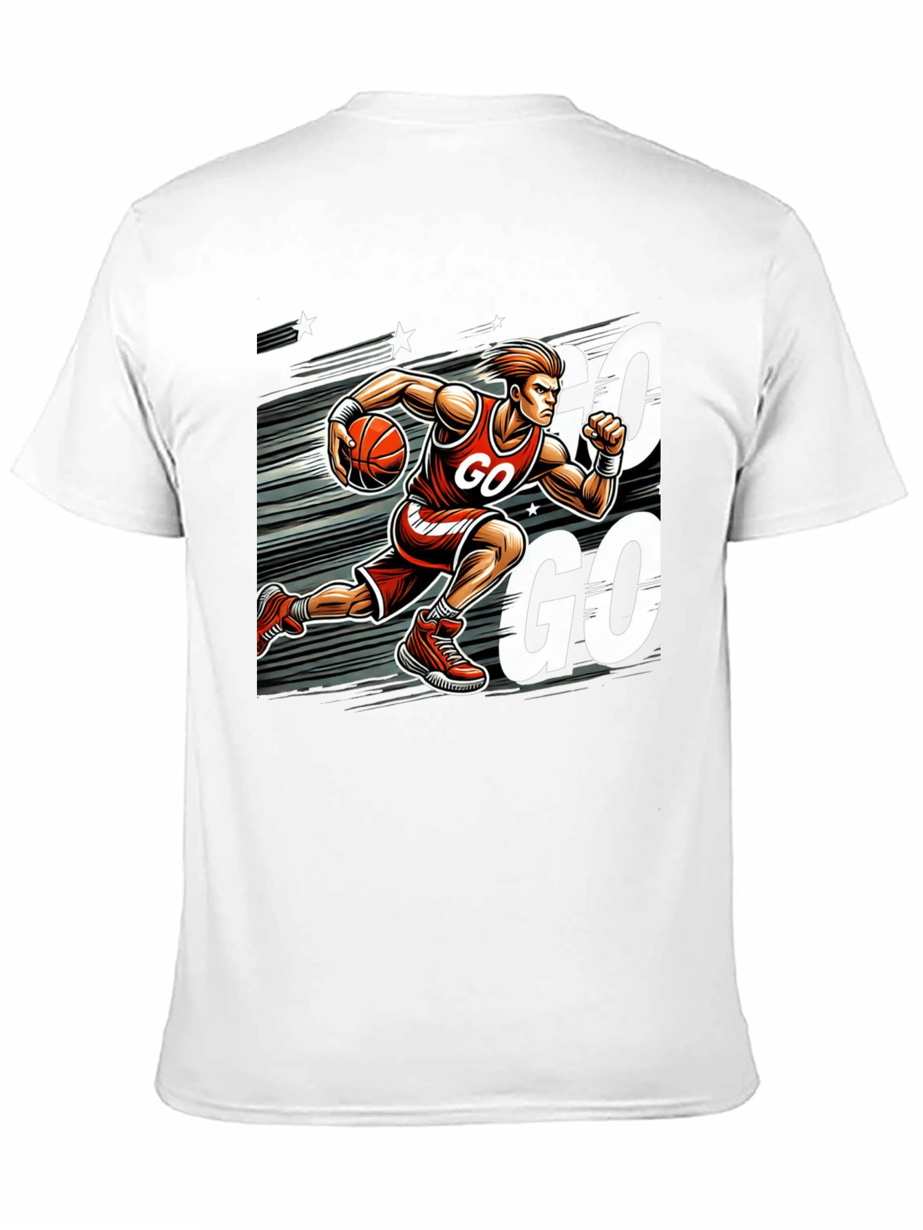 Black Basketball Go T-Shirt view 11