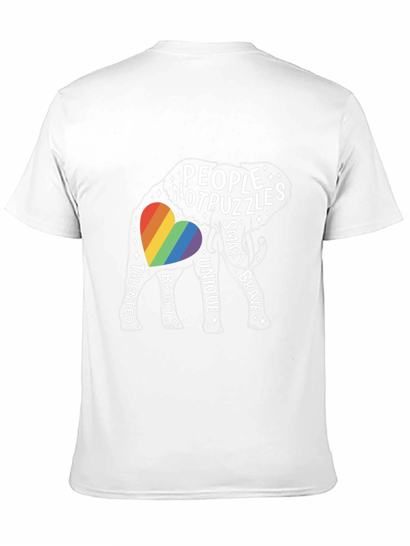 Black People Not Puzzles Elephant LGBTQ+ Pride Tee view 11