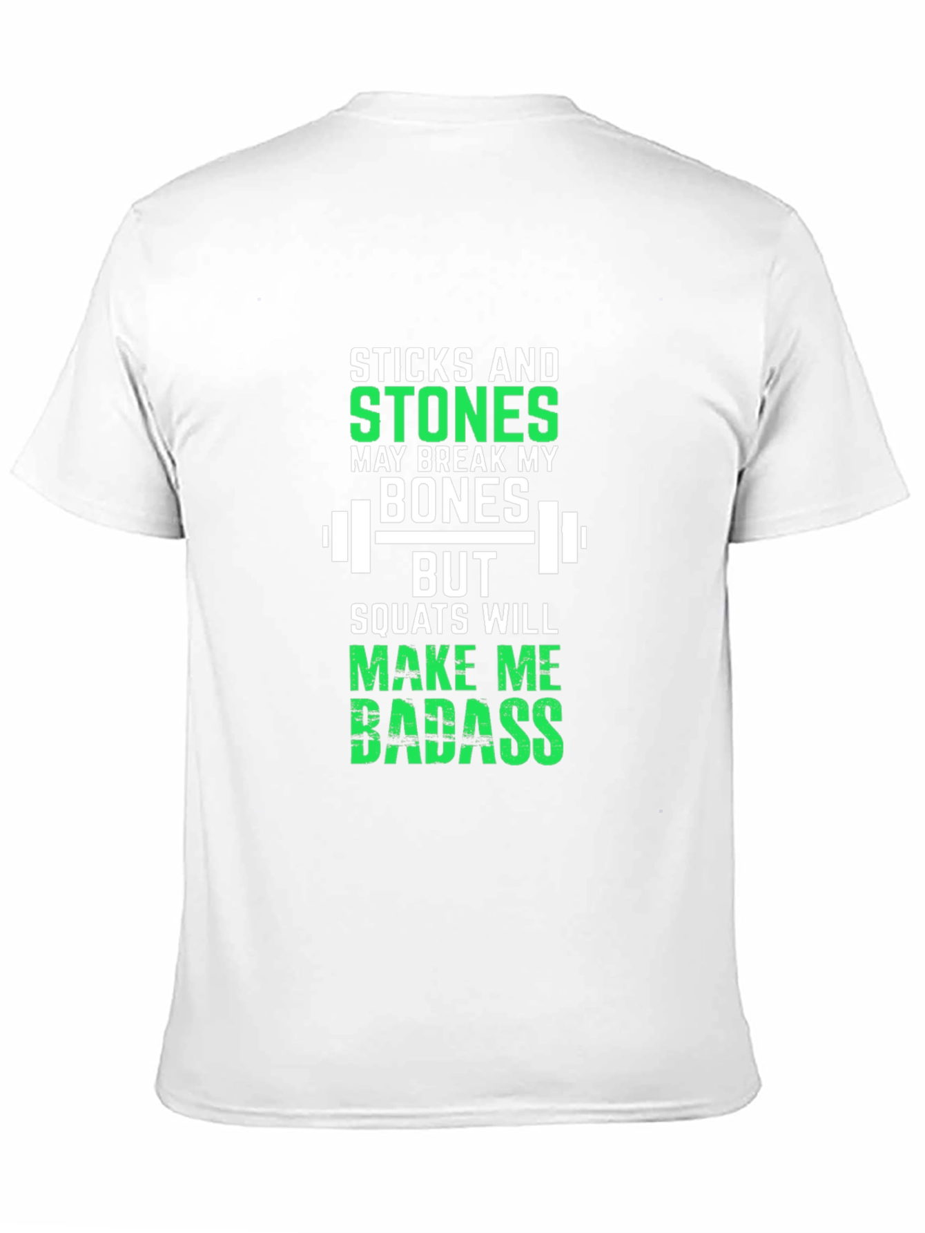 Black Sticks and Stones Squats Workout T-Shirt view 11