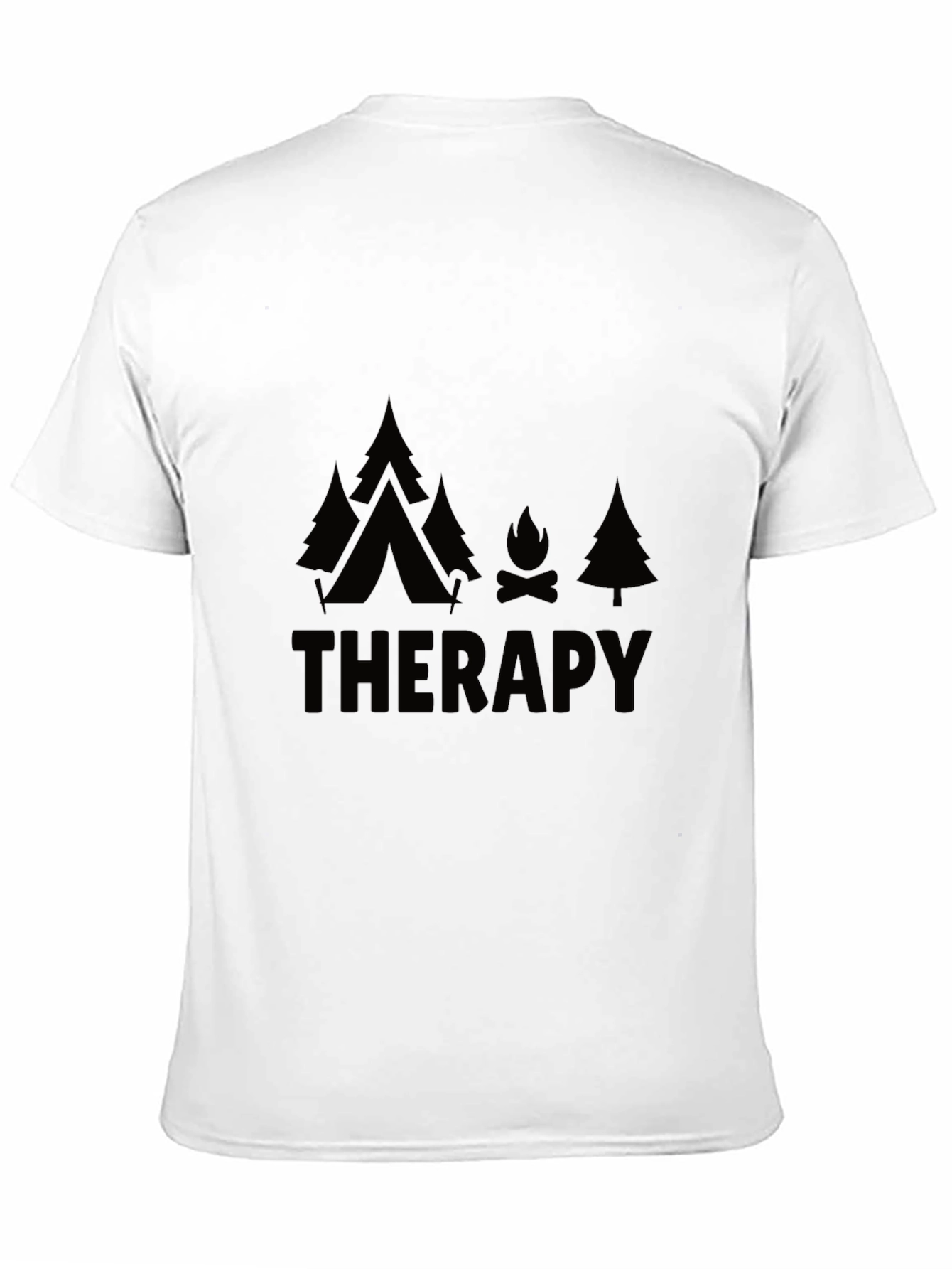 Black Camping Therapy T-Shirt, Nature Lover Tee view 11