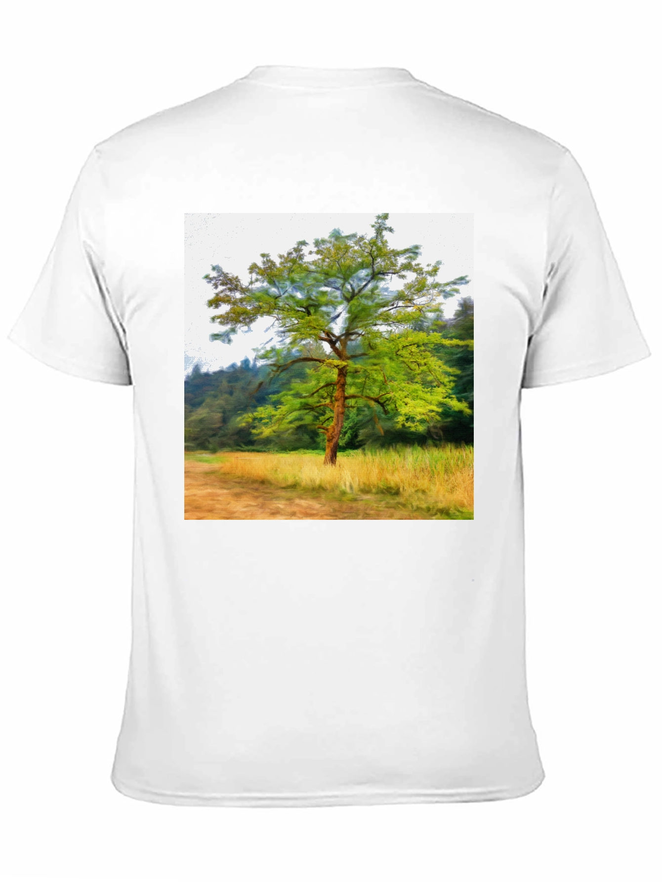 Black Nature Tree Graphic Black T-Shirt view 11