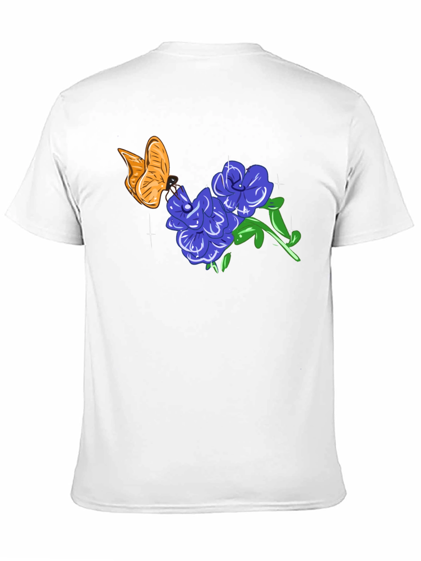 Black Butterfly & Floral Graphic T-Shirt view 11