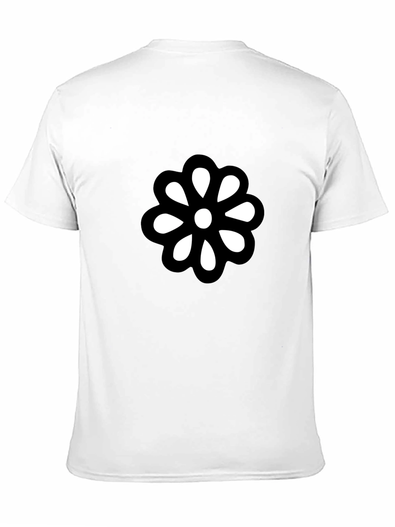 Black Black T-Shirt with Bold Flower Graphic view 11