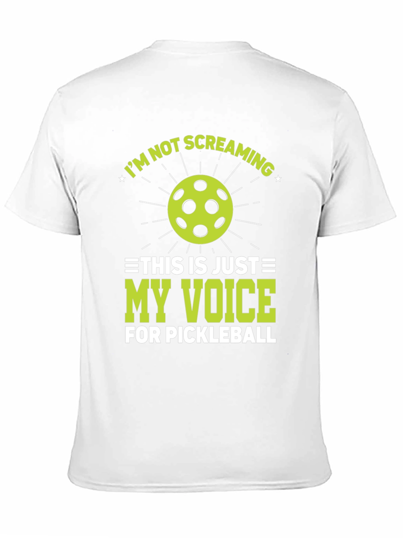 Black Pickleball Screaming Voice T-Shirt view 11